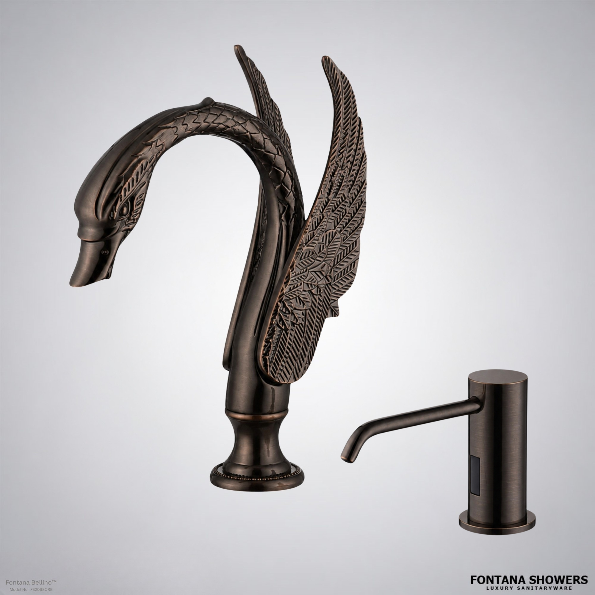 Bellino Oil Rubbed Bronze Touchless Faucet and Dispenser Set - FS2098ORB