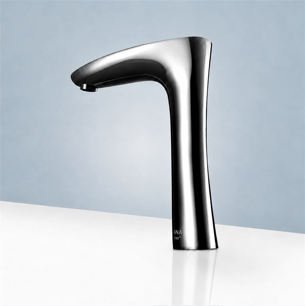 Touchless Bathroom Faucet Fontana brand BIM File Commercial Automatic Cutting-Edge Intelligent Digital Touch Thermostatic Mixer Faucet