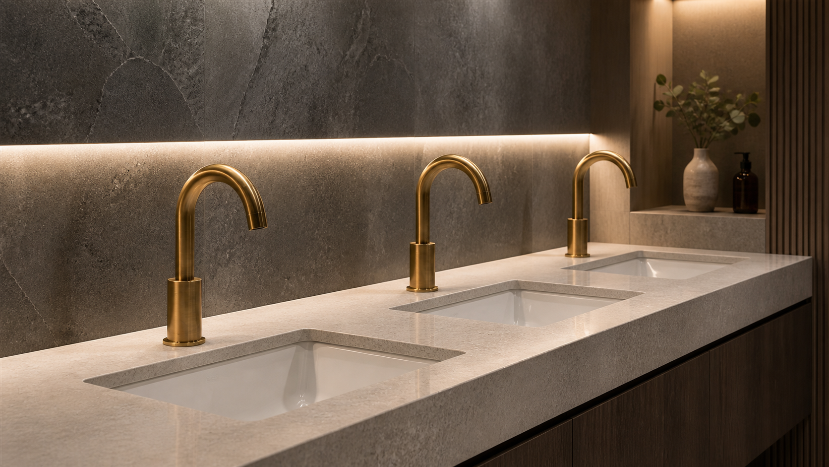 Fontana Starsbourg Antique Brass touchless faucet product view