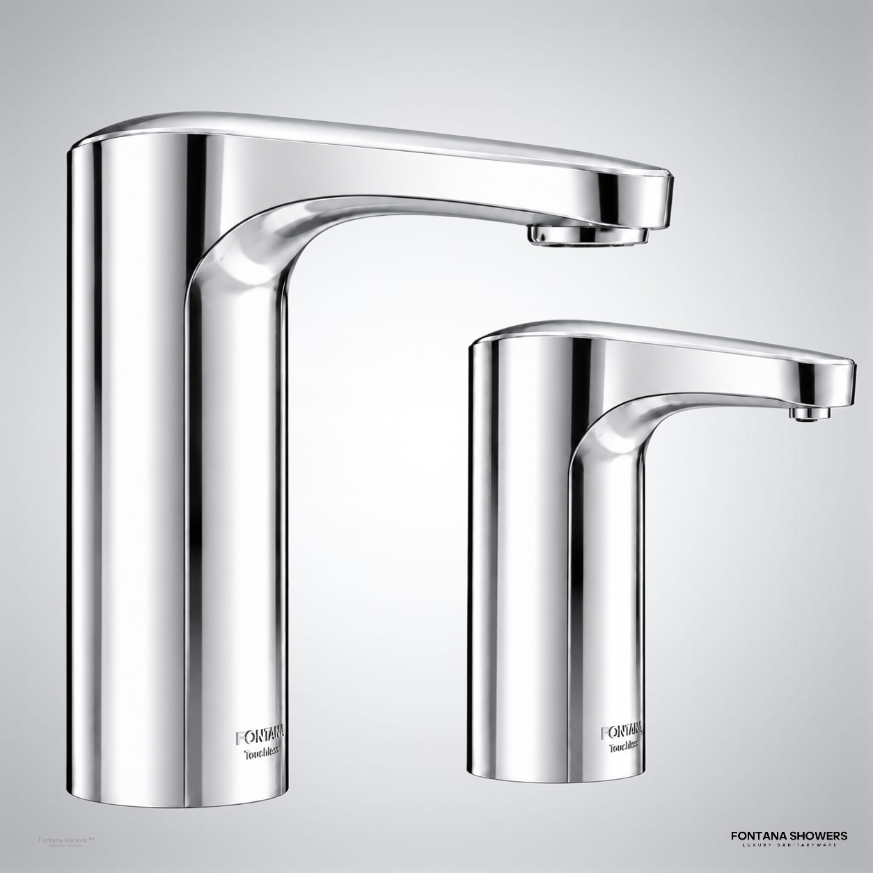 Fontana Maravio Chrome Touchless Faucet Soap Dispenser Set