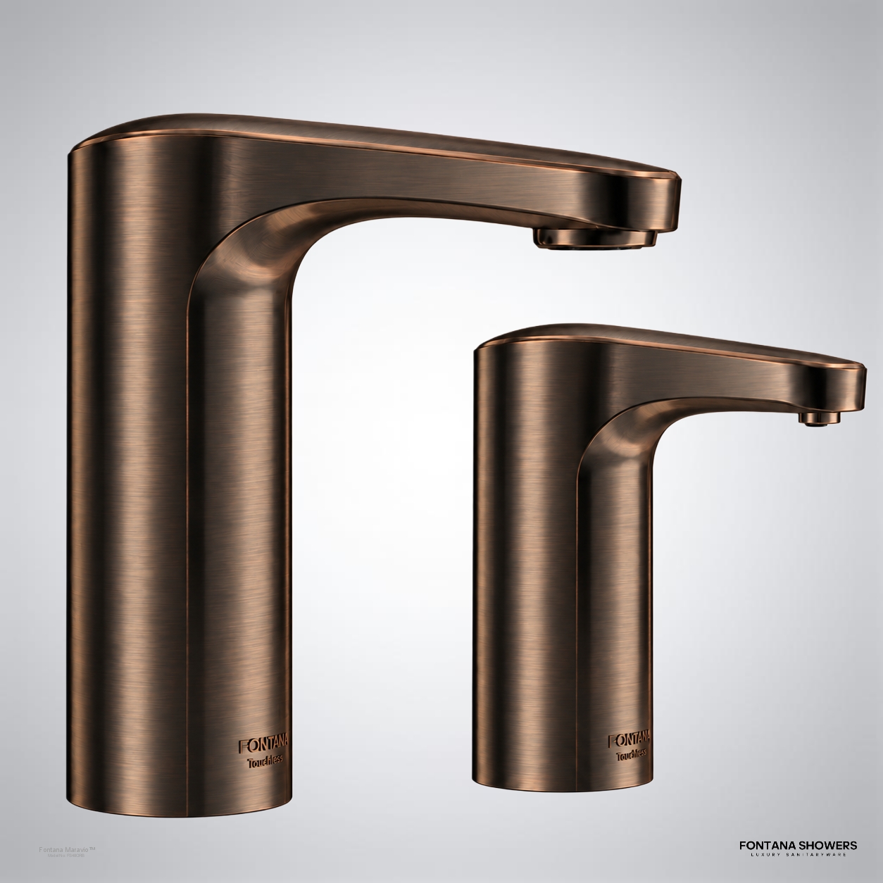 Fontana Oil Rubbed Bronze Touchless Faucet Dispenser Set