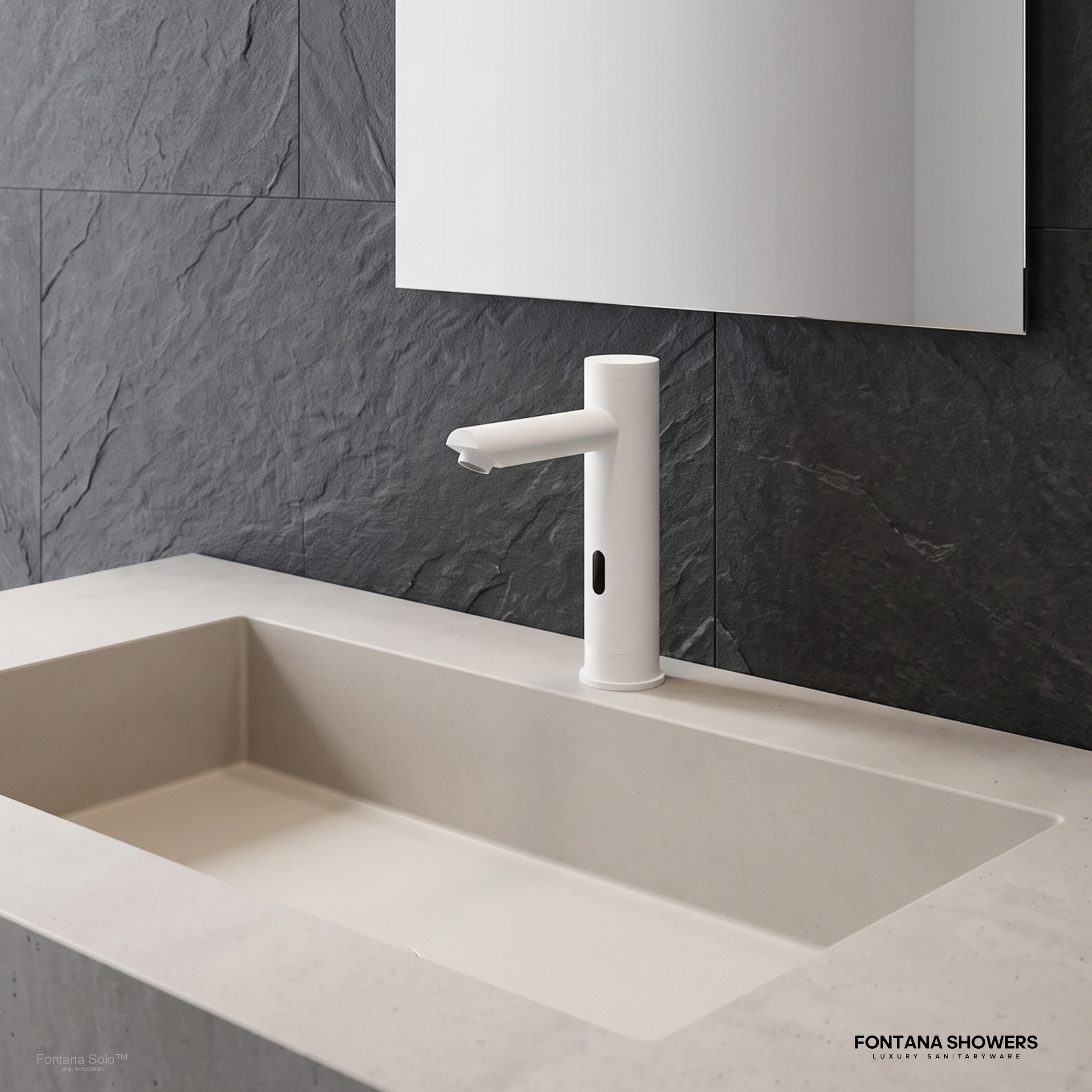 Fontana Solo Edition Matte White Motion Activated Wall Mounted Faucet