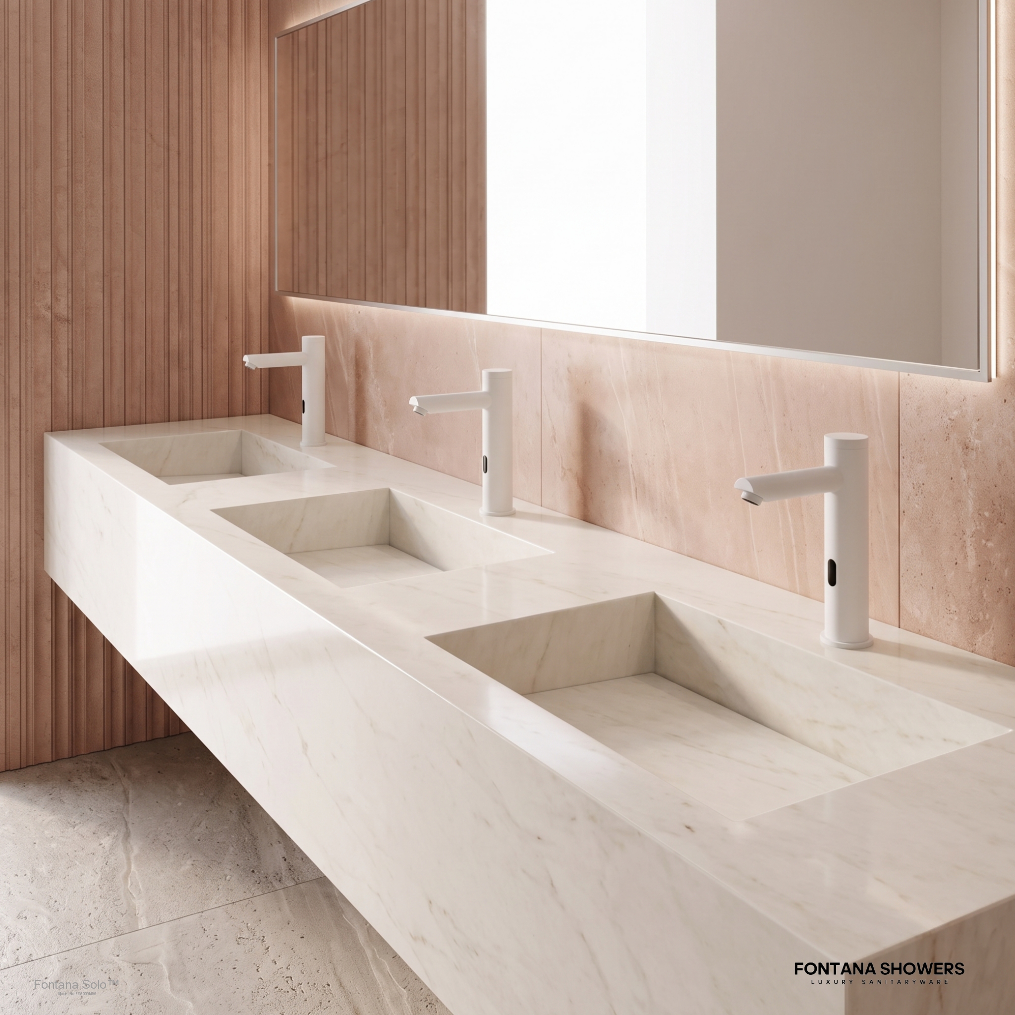 Fontana Solo Edition Matte White Motion Activated Wall Mounted Faucet