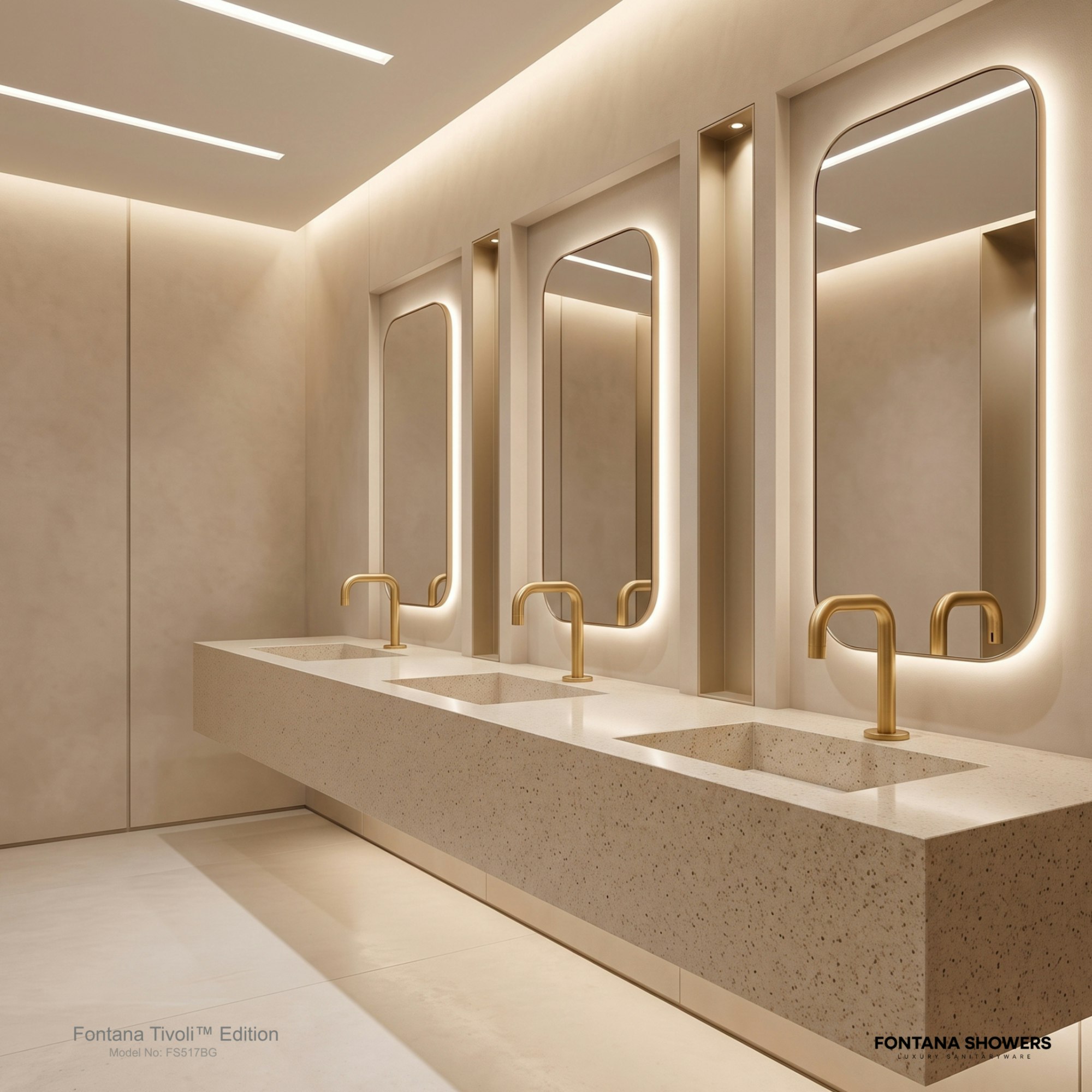 Fontana Tivoli Edition Brushed Gold Smart Touchless Faucet