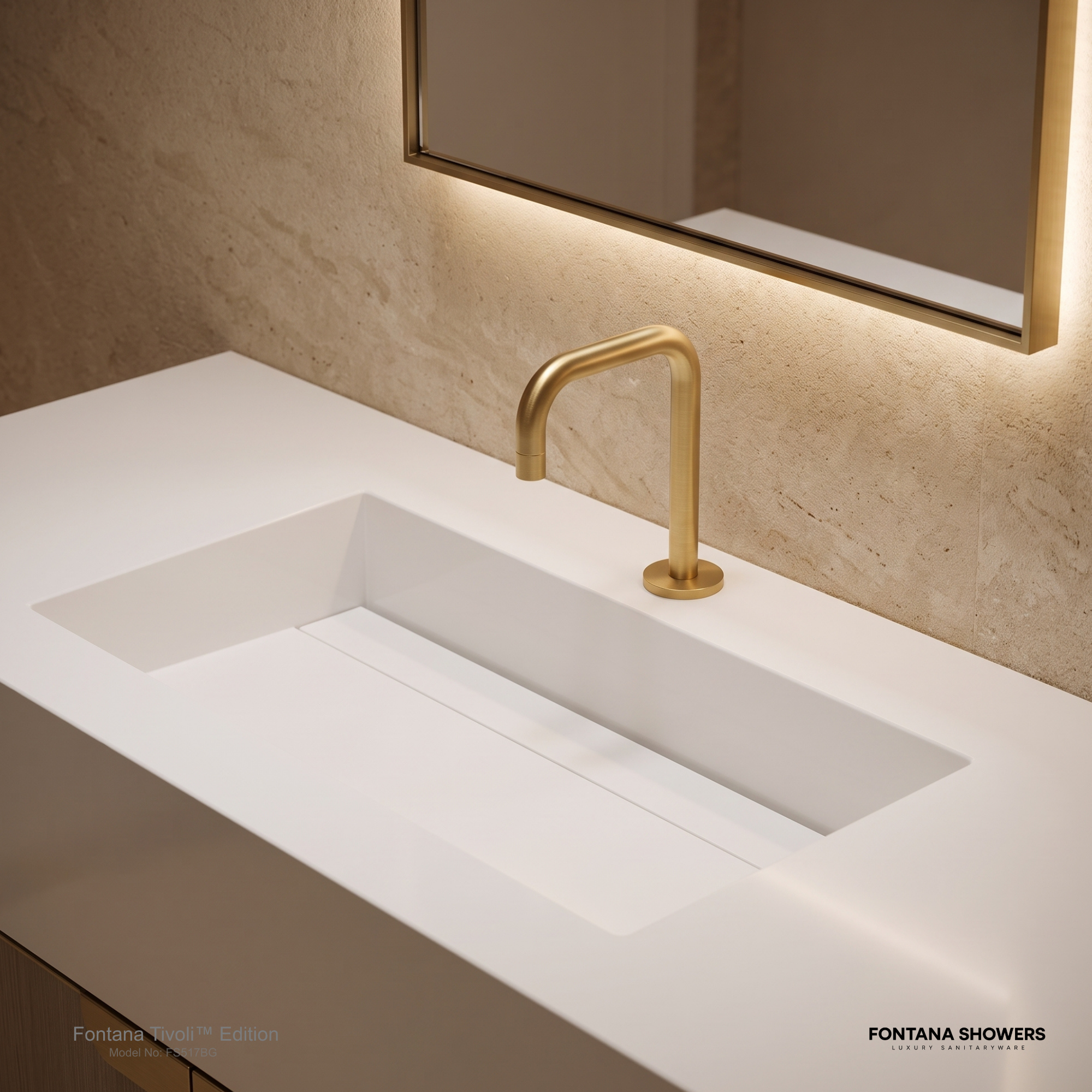 Fontana Tivoli Edition Brushed Gold Smart Touchless Faucet