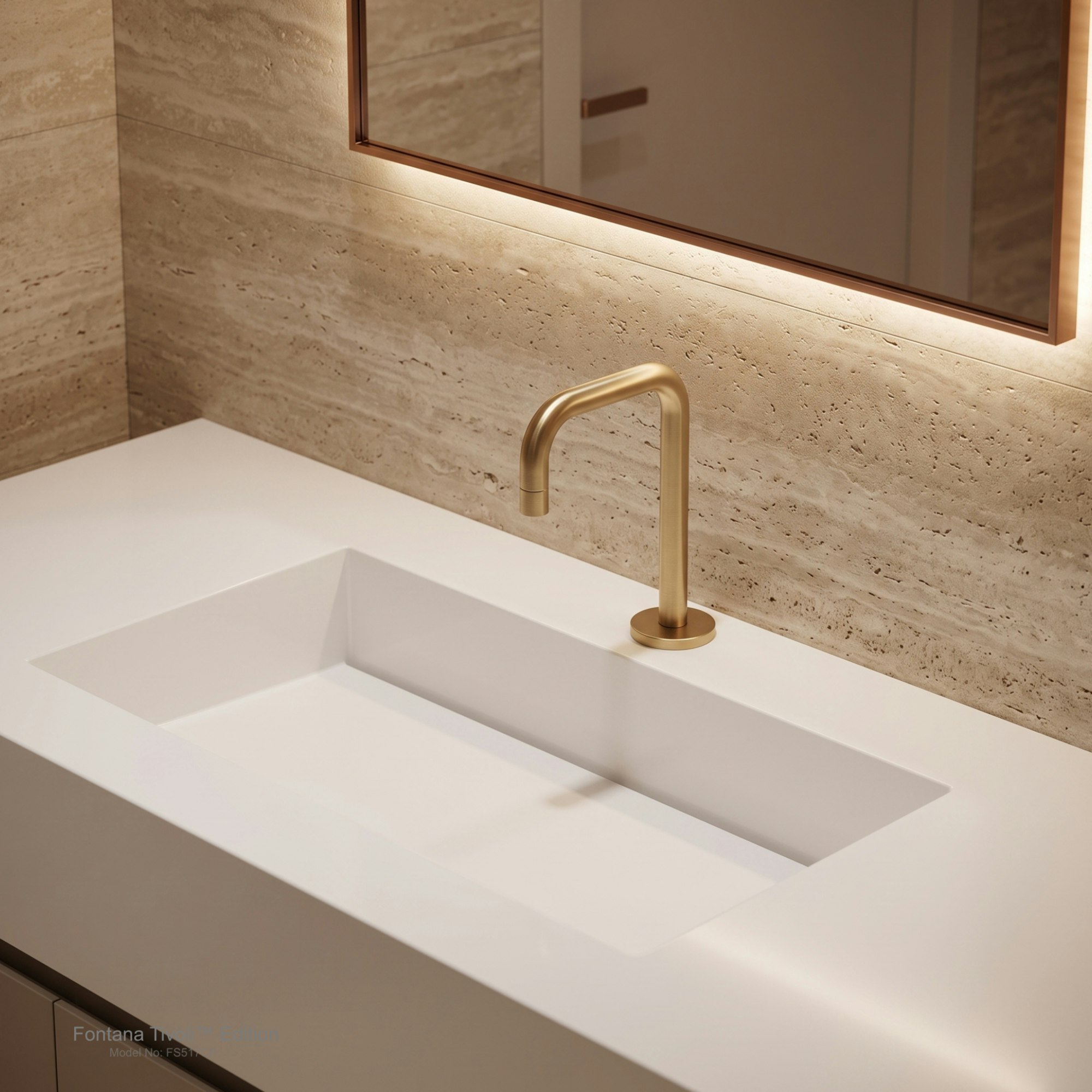Fontana Tivoli Edition Champagne Deck Mounted Touchless Faucet