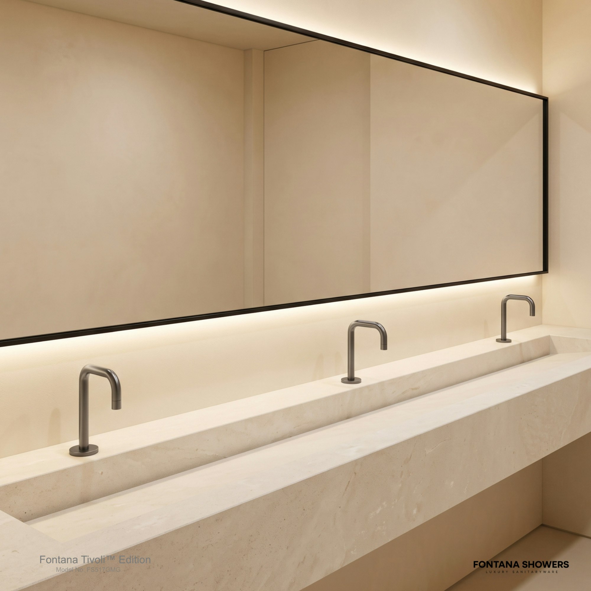 Fontana Tivoli Gun Metal Gray Touchless Faucet