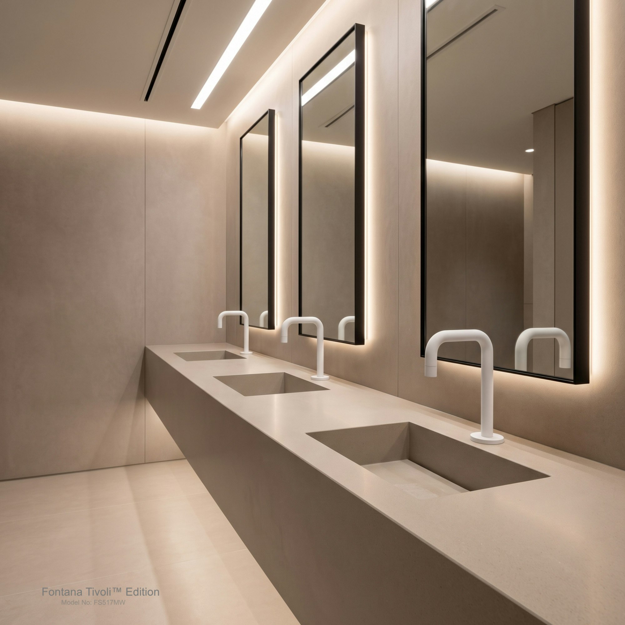 Fontana Tivoli Matte White Touchless Faucet