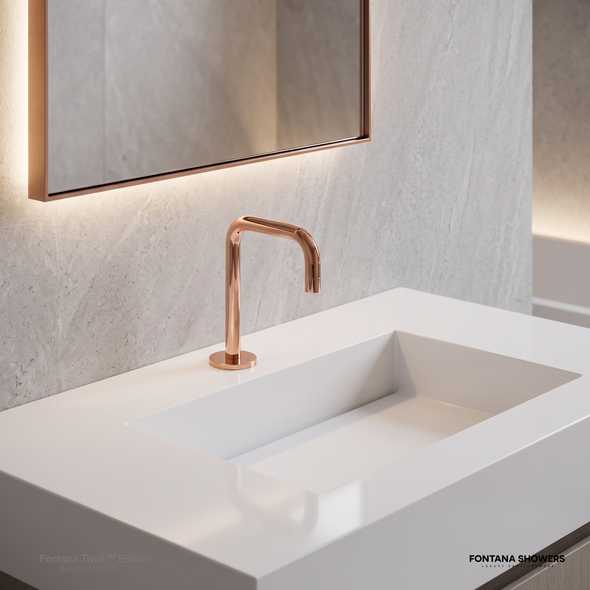 Fontana Tivoli Edition Rose Gold Touchless Faucet