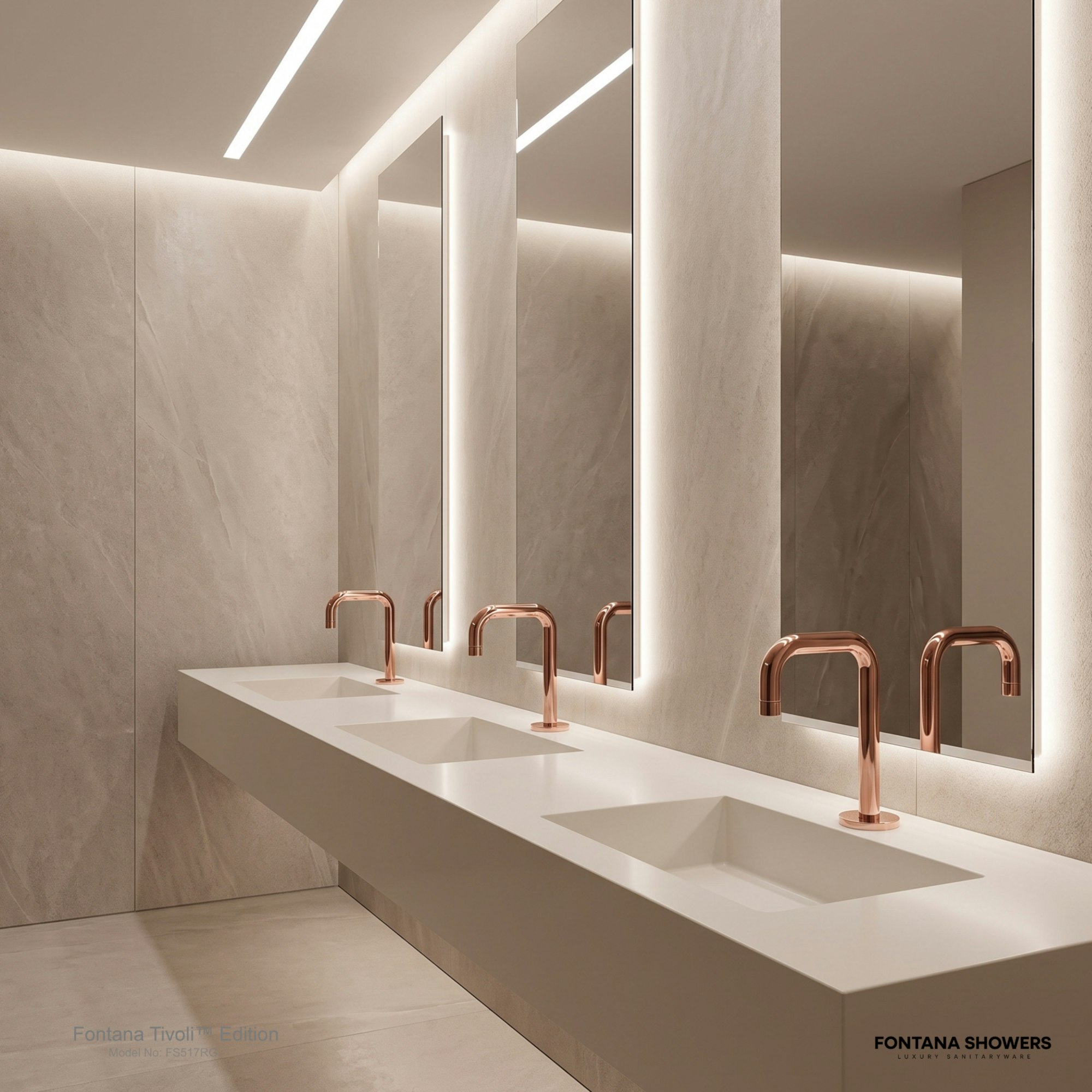 Fontana Tivoli Edition Rose Gold Touchless Faucet