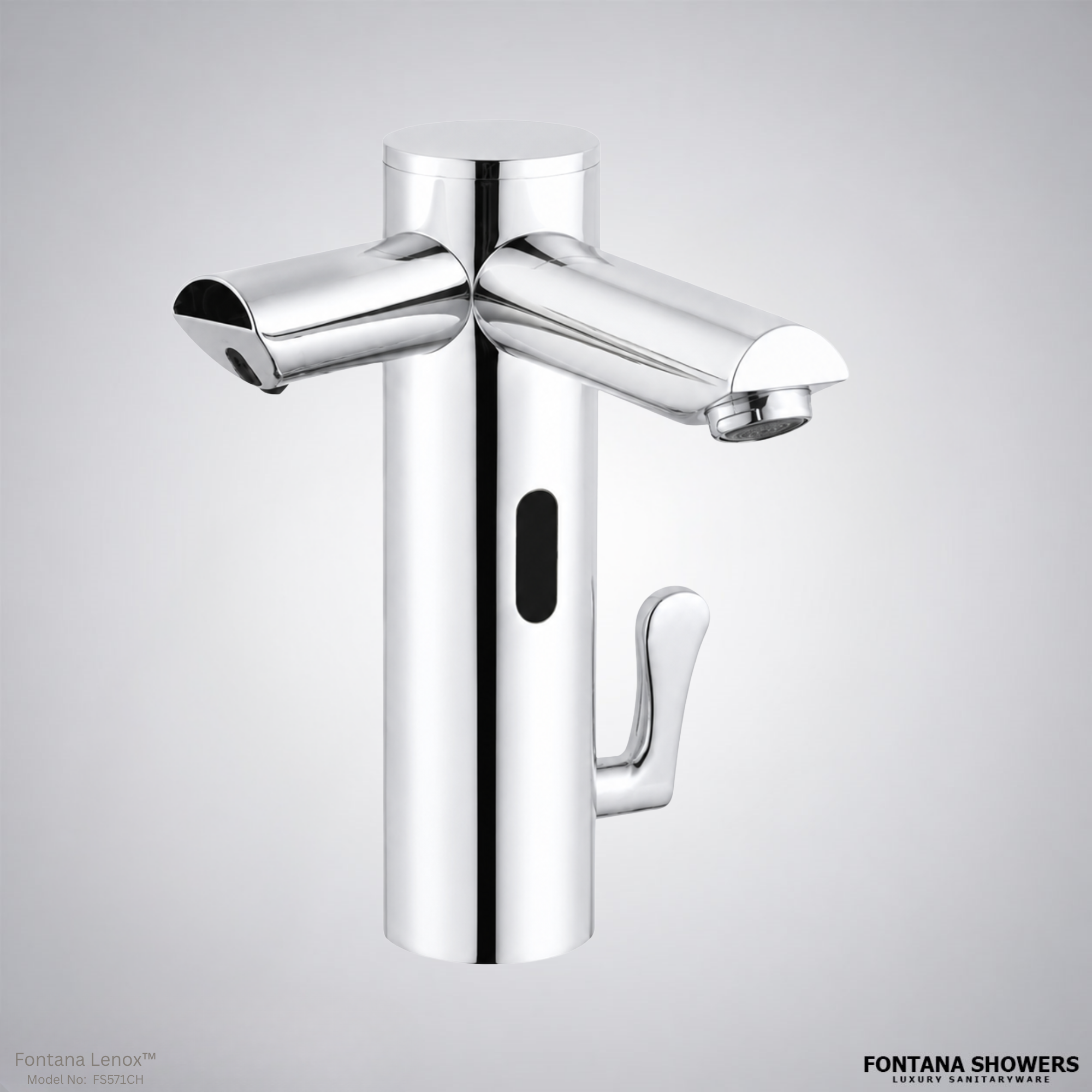 Fontana Lenox™ Touchless Set Chrome 2-in-1 Automatic Faucet and Soap Dispenser