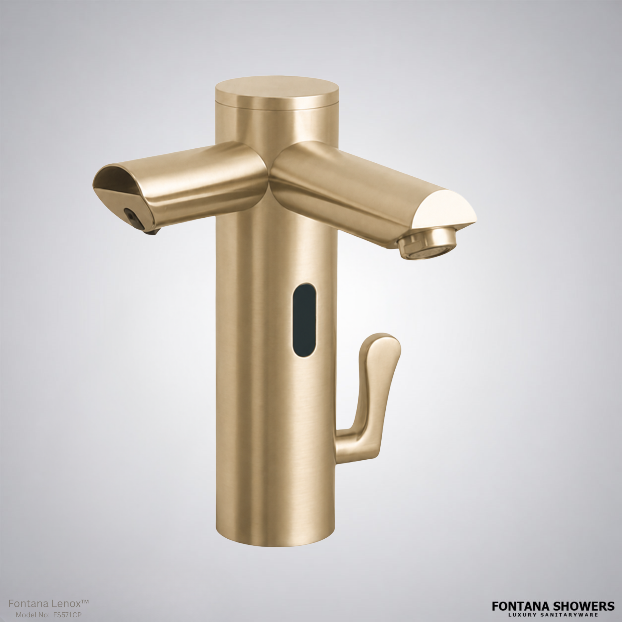 Fontana Lenox™ Touchless Set Champagne Automatic Faucet and Soap Dispenser