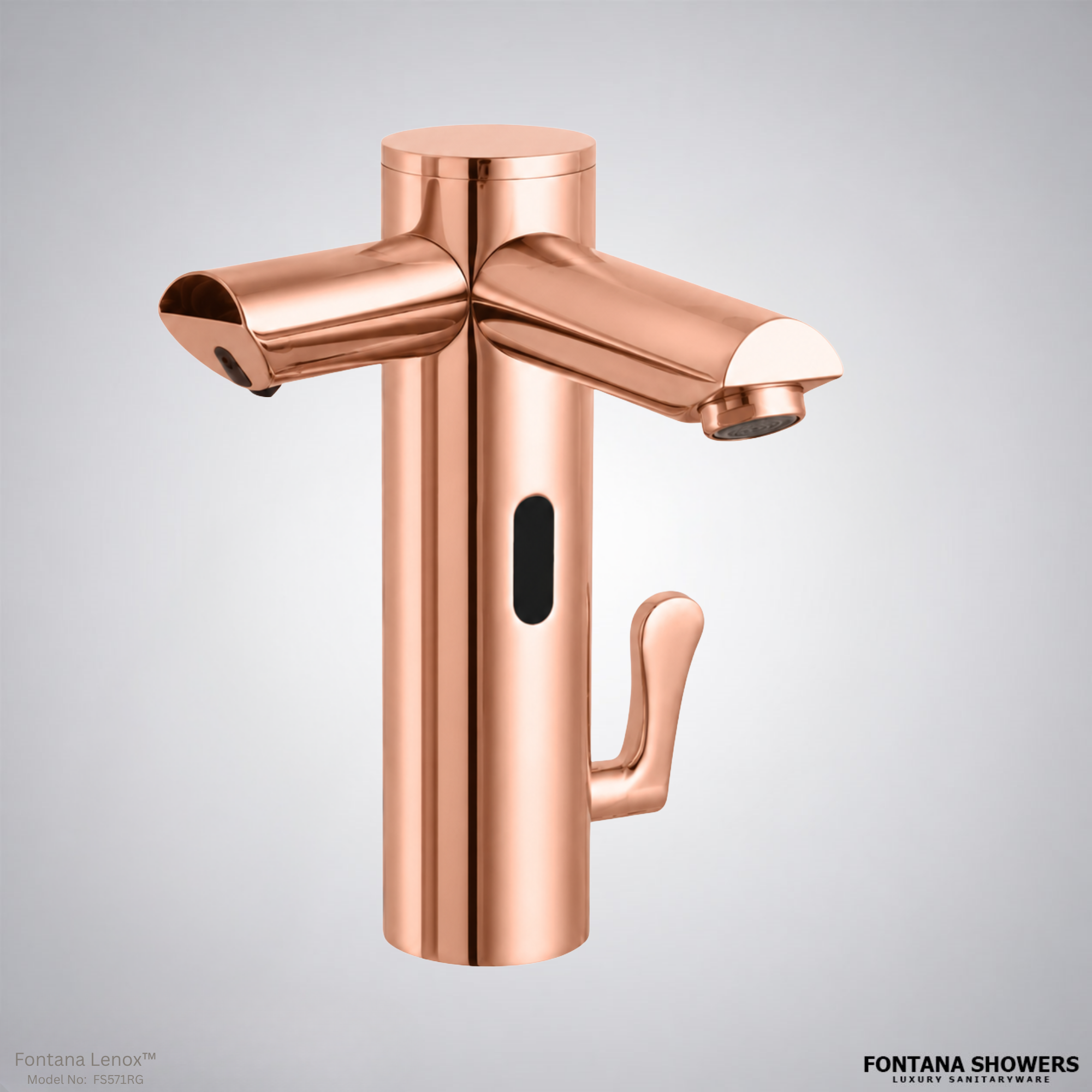 Fontana Lenox™ Touchless Set Rose Gold Automatic Faucet and Soap Dispenser