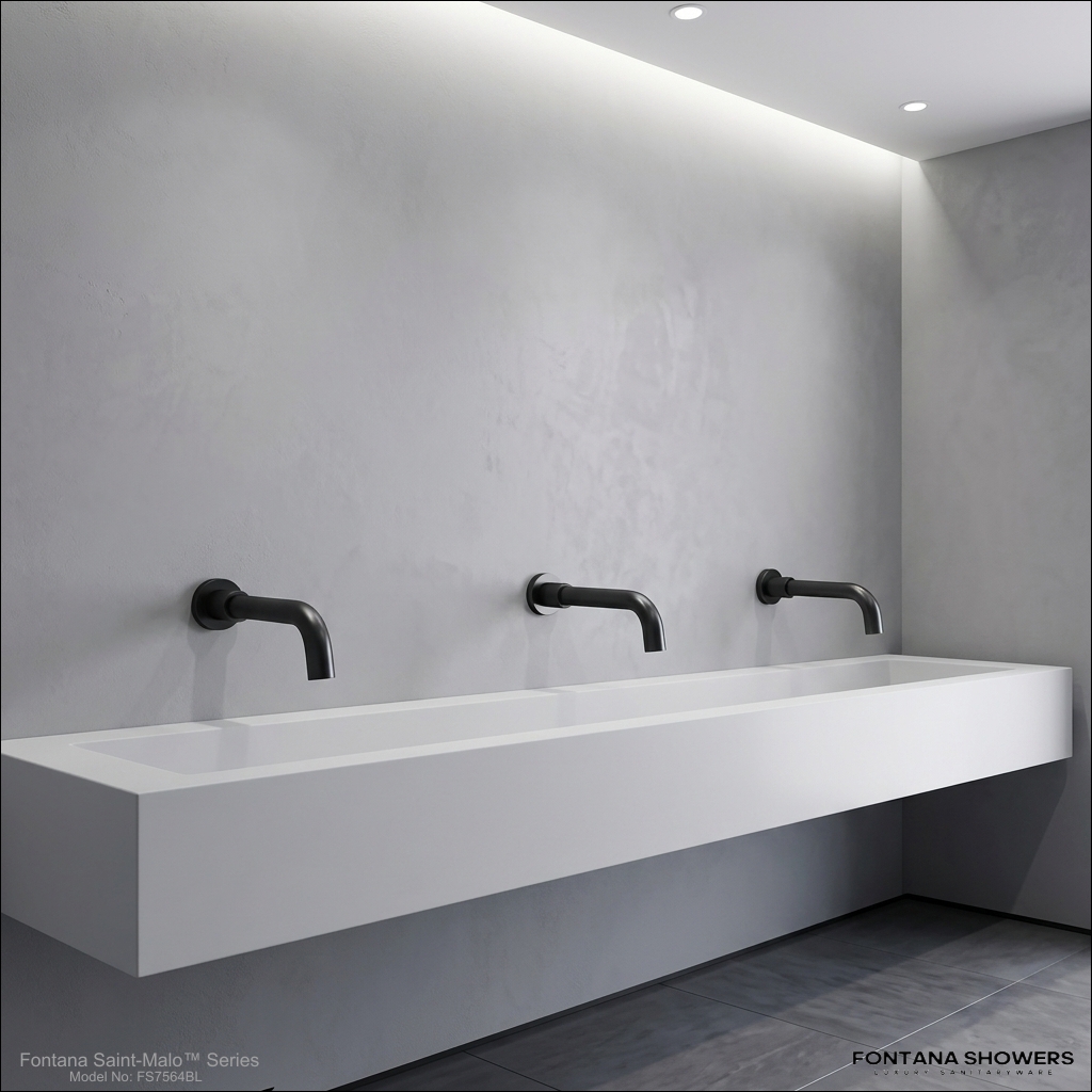 Fontana Saint-Malo Black Copper Wall Mounted Touchless Faucet FS7564BL