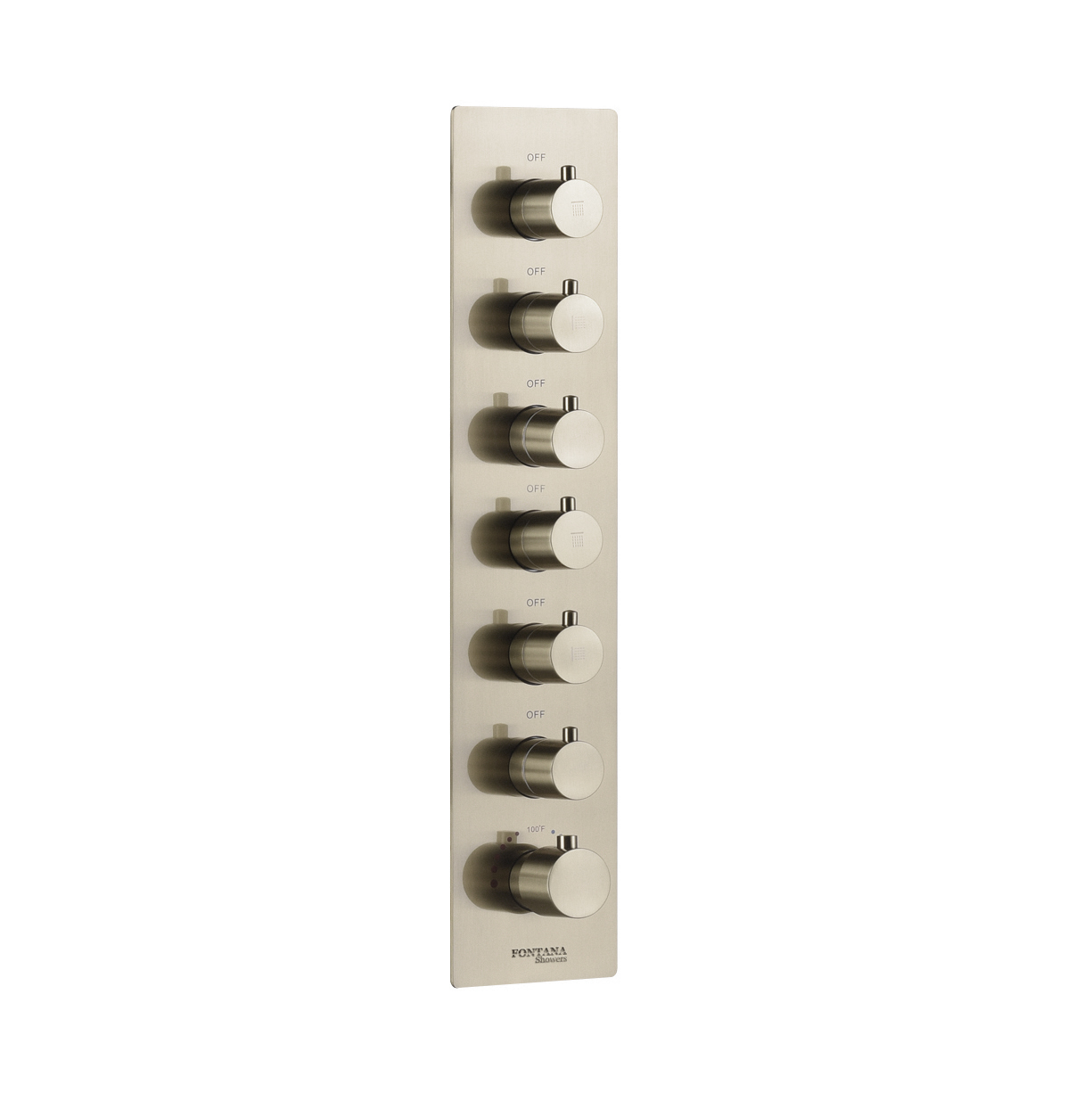 Fontana Borja Champagne 6 Functions Thermostatic Shower Mixer | Modern ...