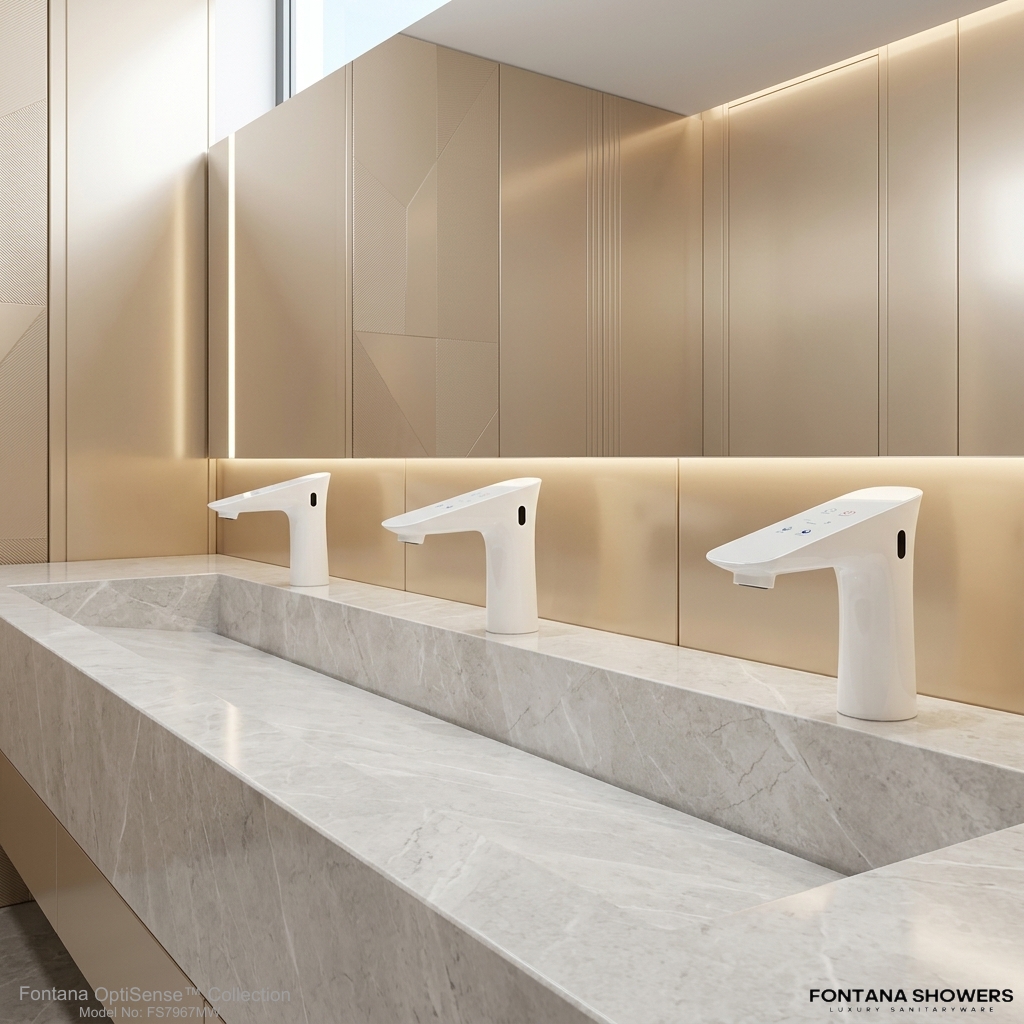 FontanaTouchXcel Touch Free Faucet with Motion Sensor in Matte White FS7967MW