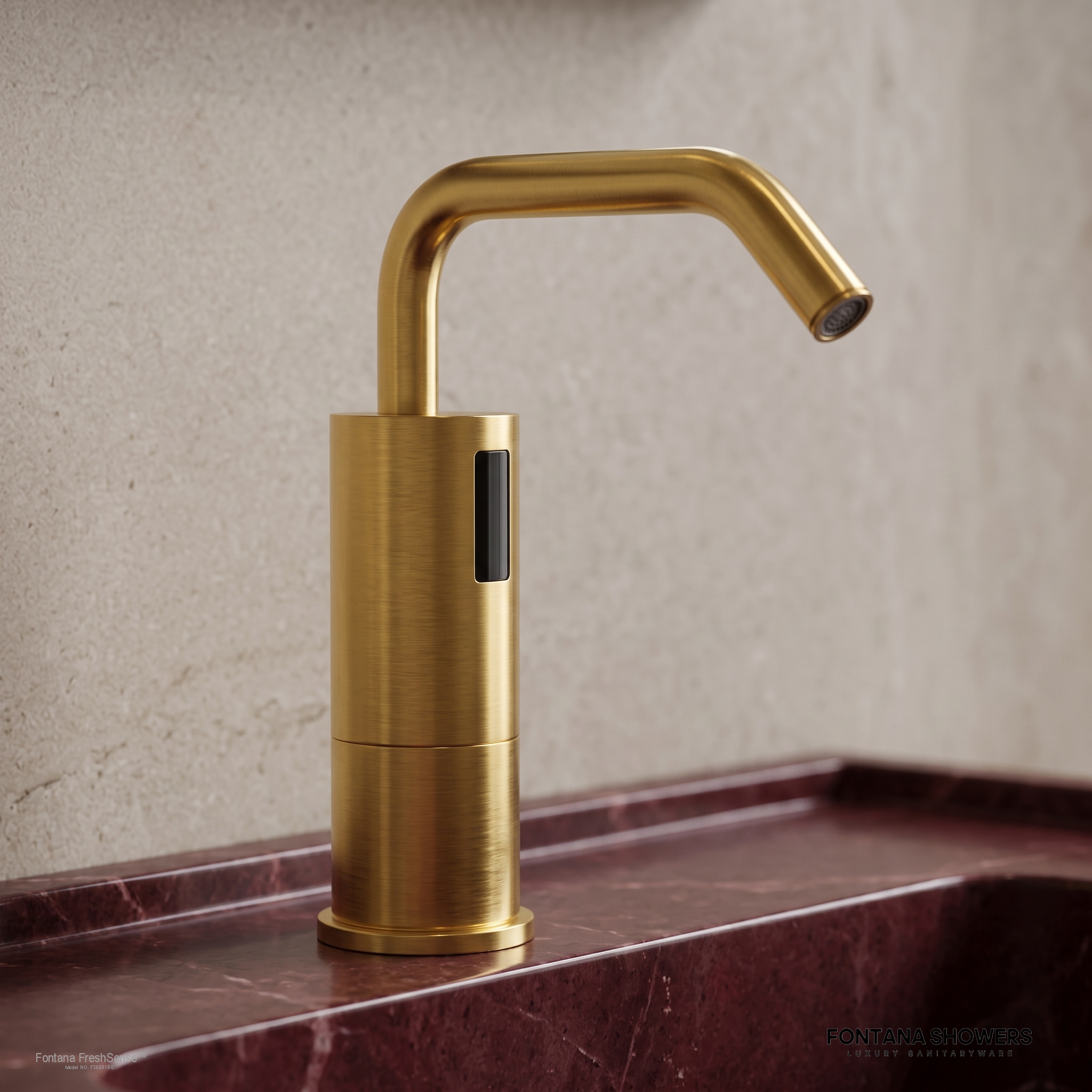 Fontana FreshSense Brushed Gold Touchless Soap Dispenser