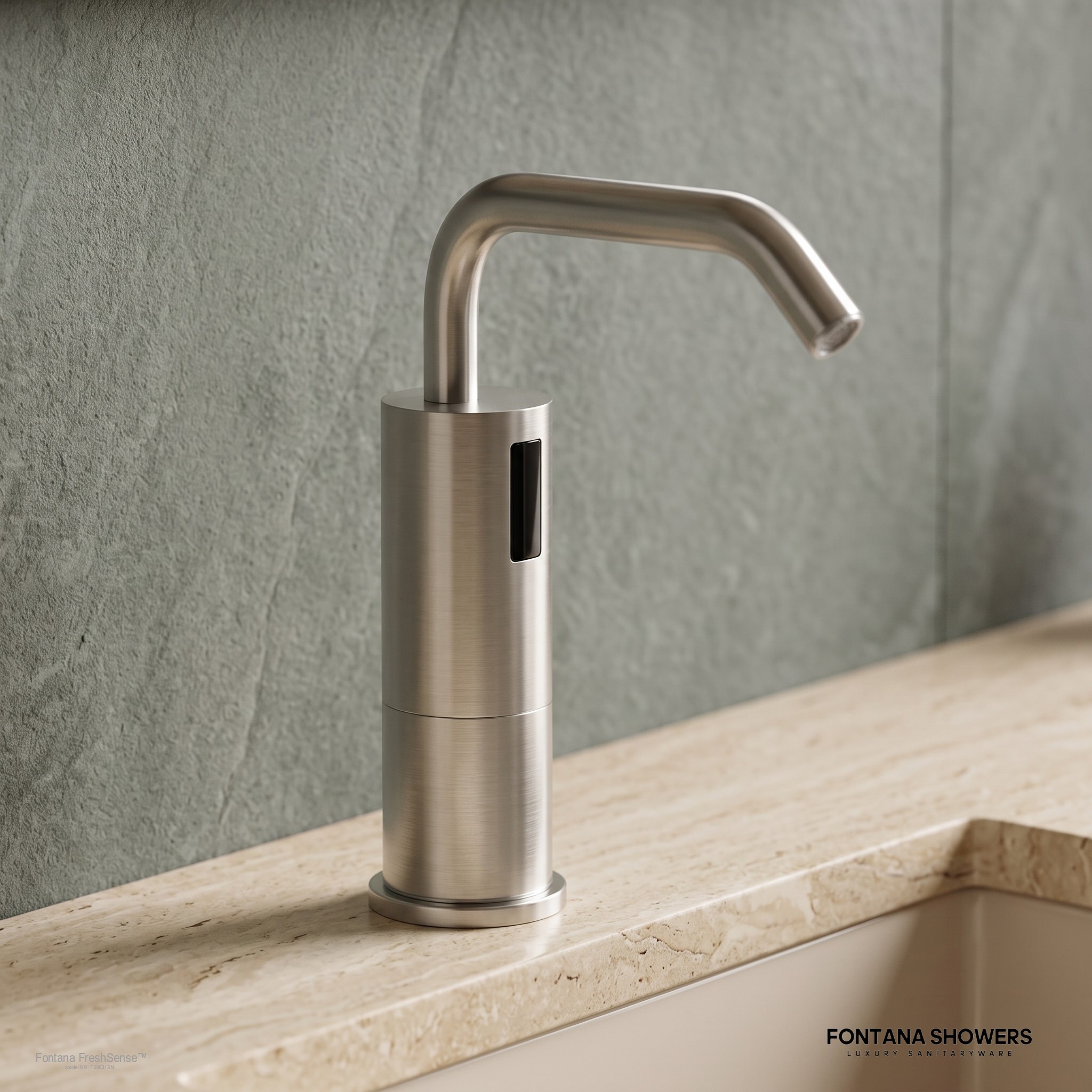 Fontana FreshSense Brushed Nickel Touchless Soap Dispenser
