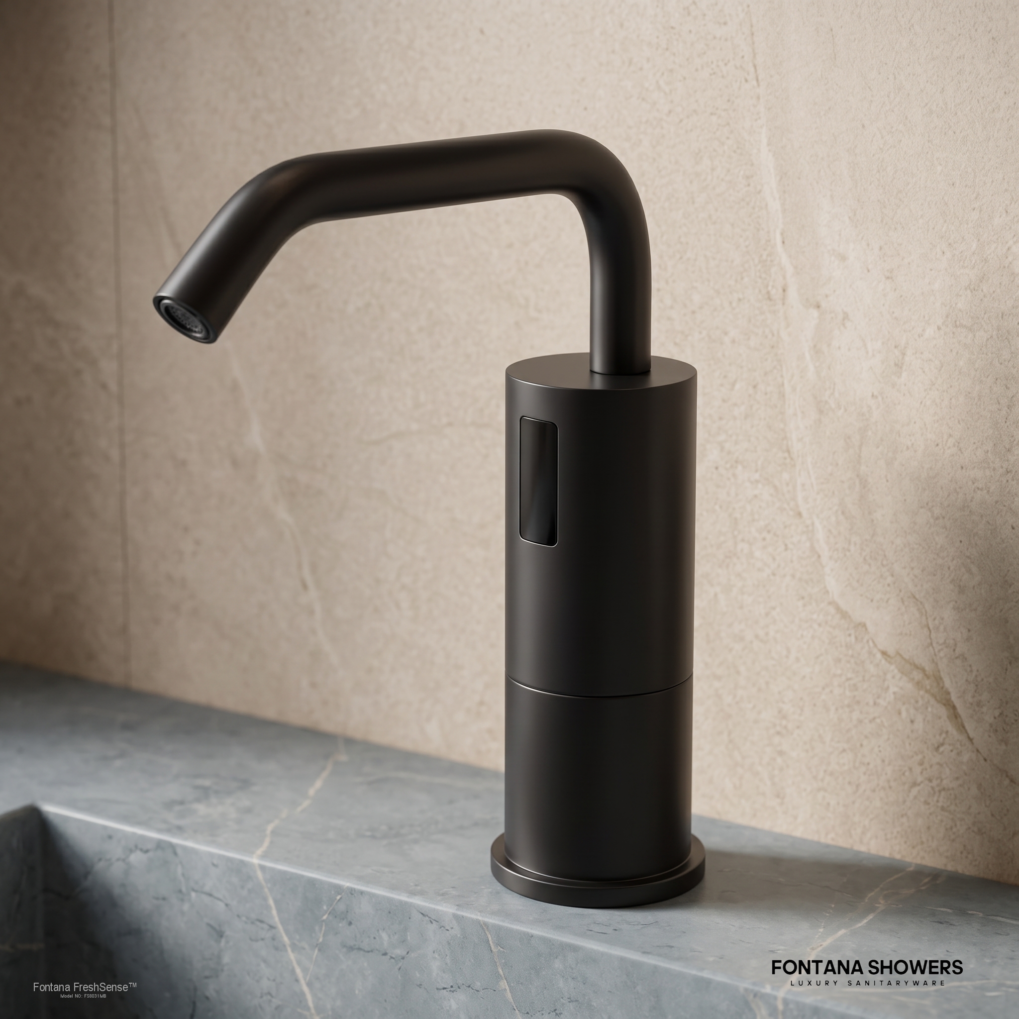 Fontana FreshSense Matte Black Touchless Soap Dispenser