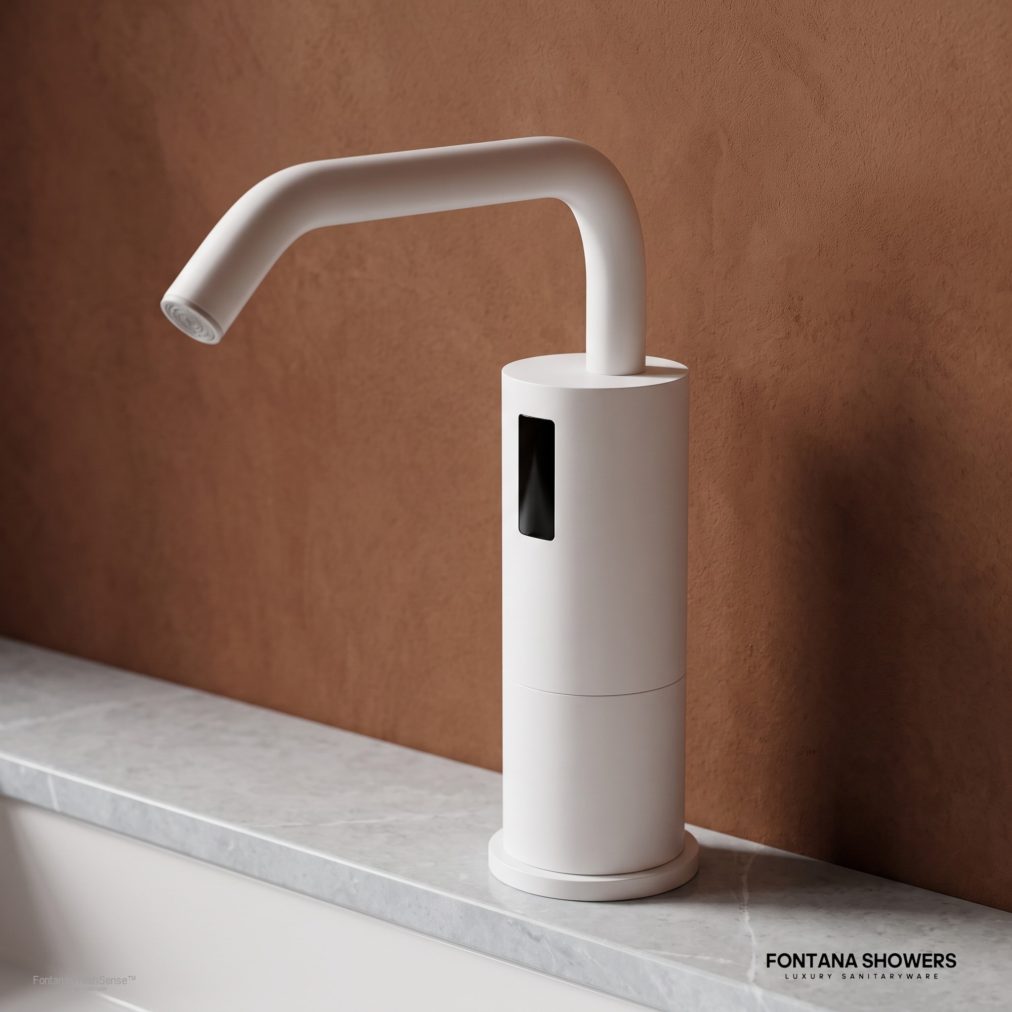 Fontana FreshSense Matte White Touchless Soap Dispenser