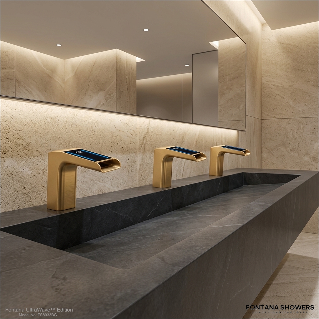 FontanaHydroSurge Brushed Gold Luxe Touchless Faucet FS8033BG