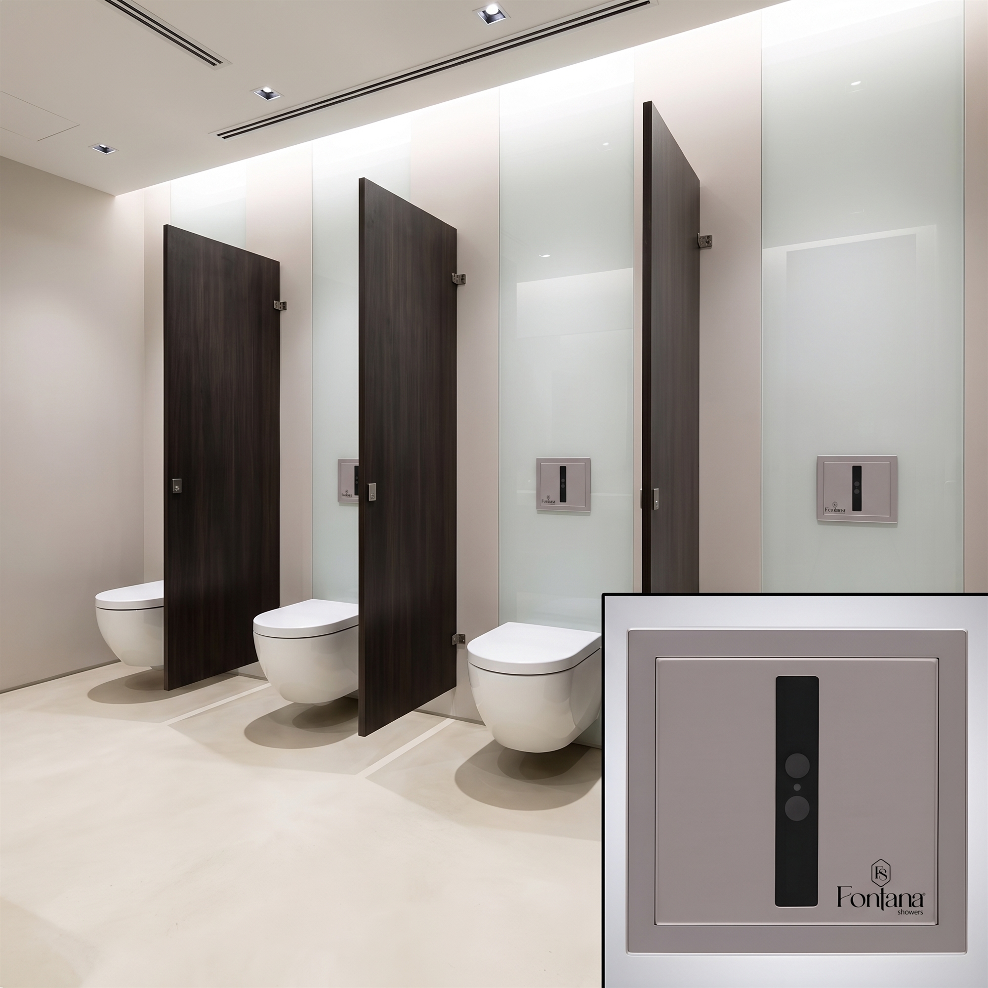 Fontana SmartFlush FX Graphite Grey automatic sensor urinal flush valve