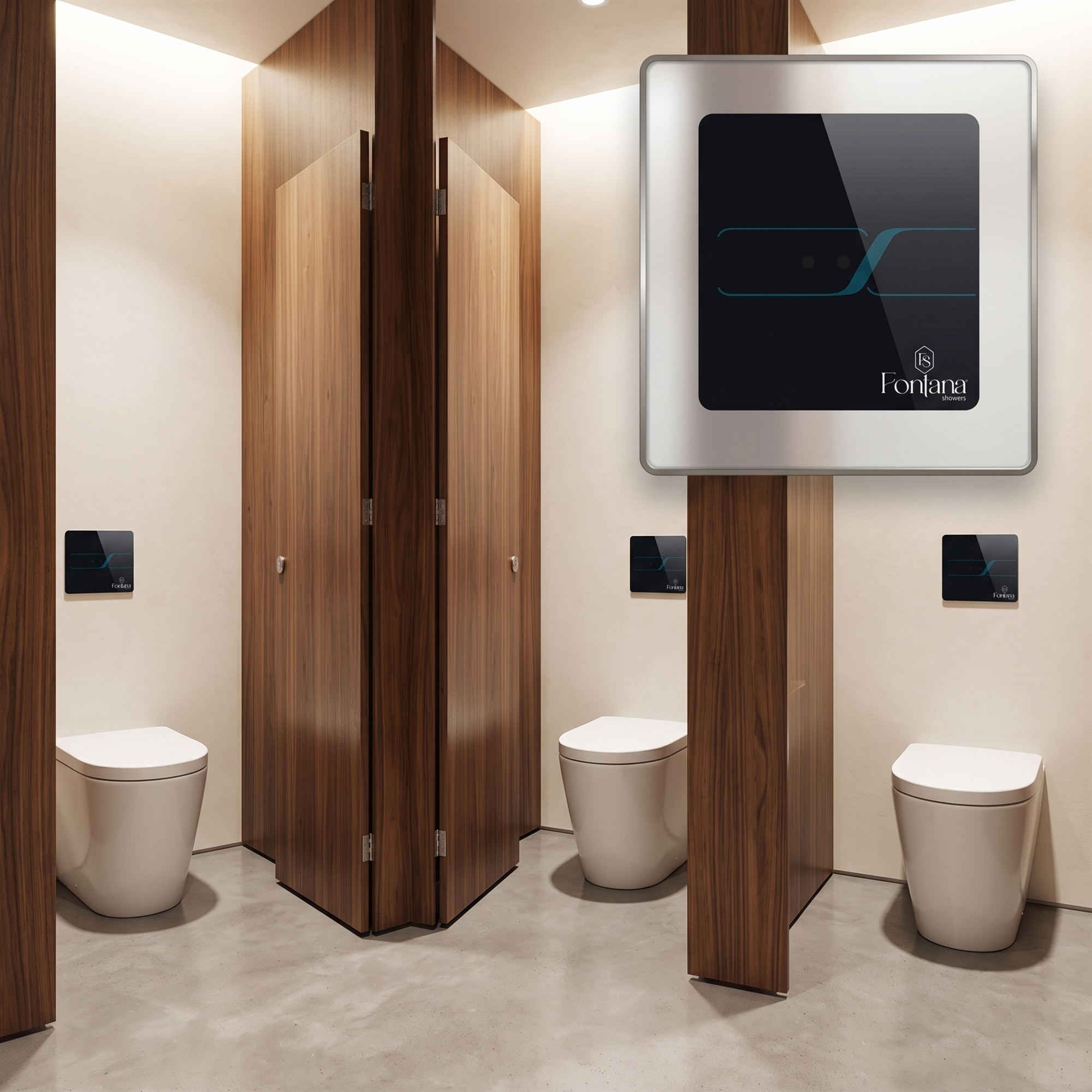 Fontana FlushSync Matte Black intelligent sensor urinal flush valve