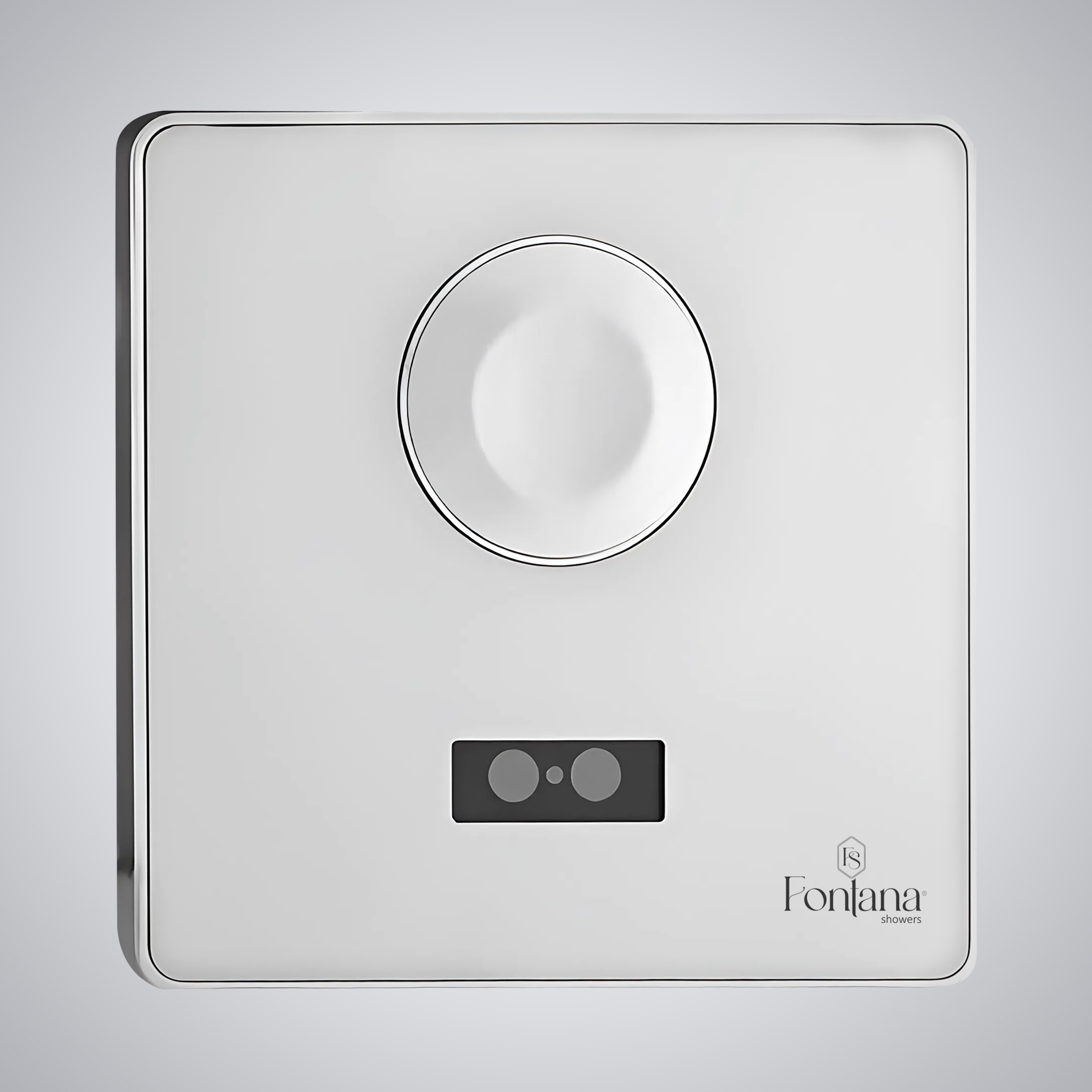 Fontana HydroIntel Satin Nickel automatic flush valve with manual override