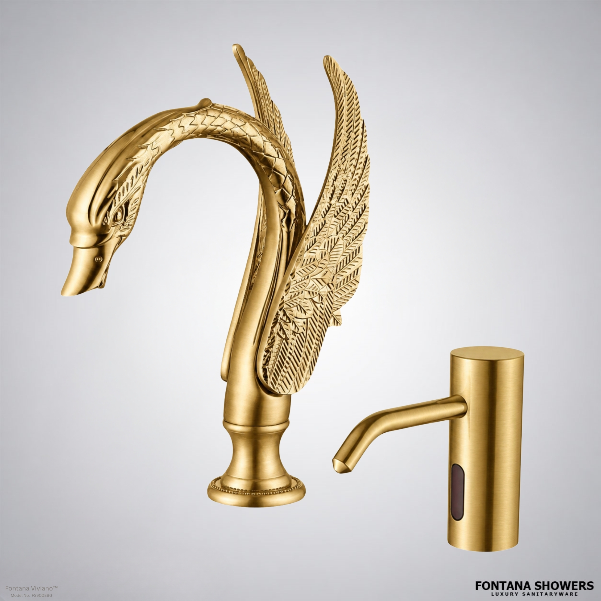 Fontana Viviano Brushed Gold Commercial Touchless Set - FS9008BG