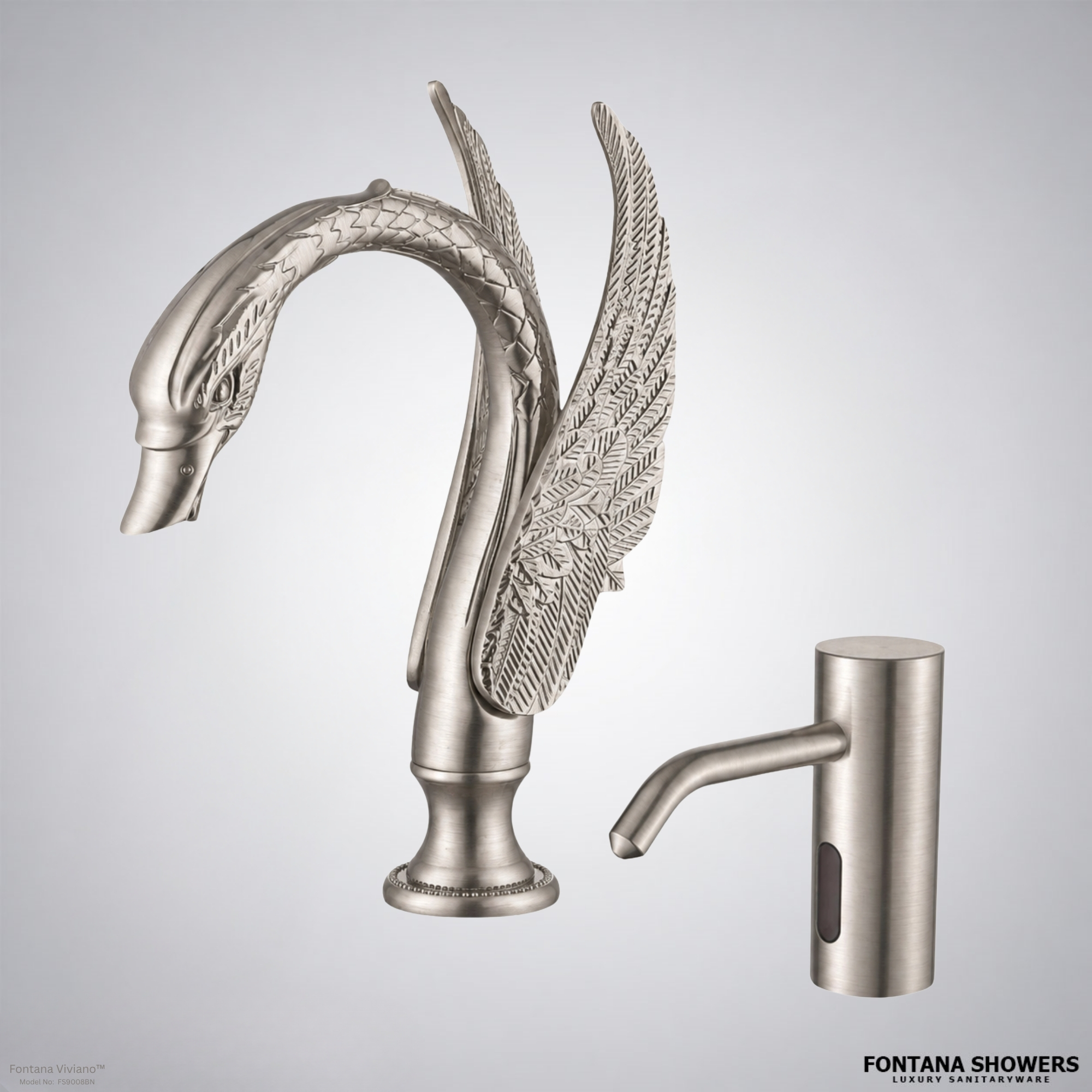 Fontana Viviano Brushed Nickel Commercial Touchless Set - FS9008BN