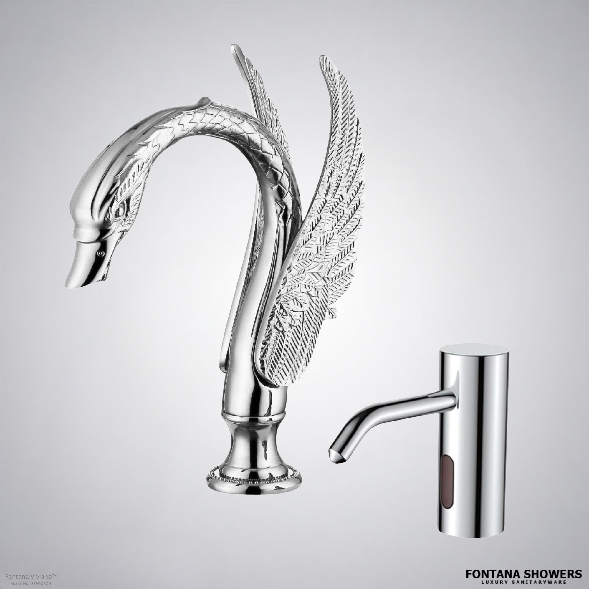 Fontana Viviano Chrome Commercial Touchless Set - FS9008CH