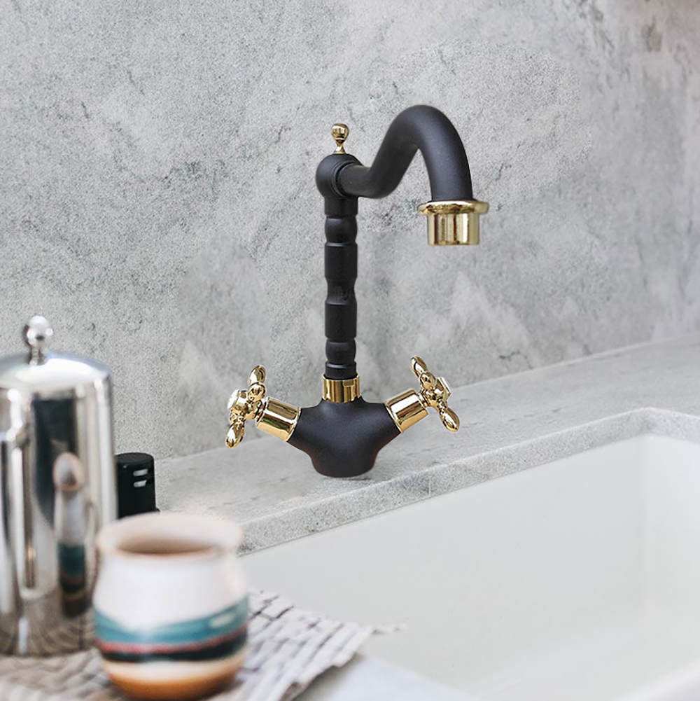Fontana Sierra Oil Rubbed Bronze Brass Bathroom Sink Faucet
