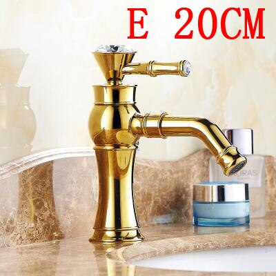 Fontana Milan Gold Finish Antique Style 360 Rotatable Deck Mount Sink Faucet