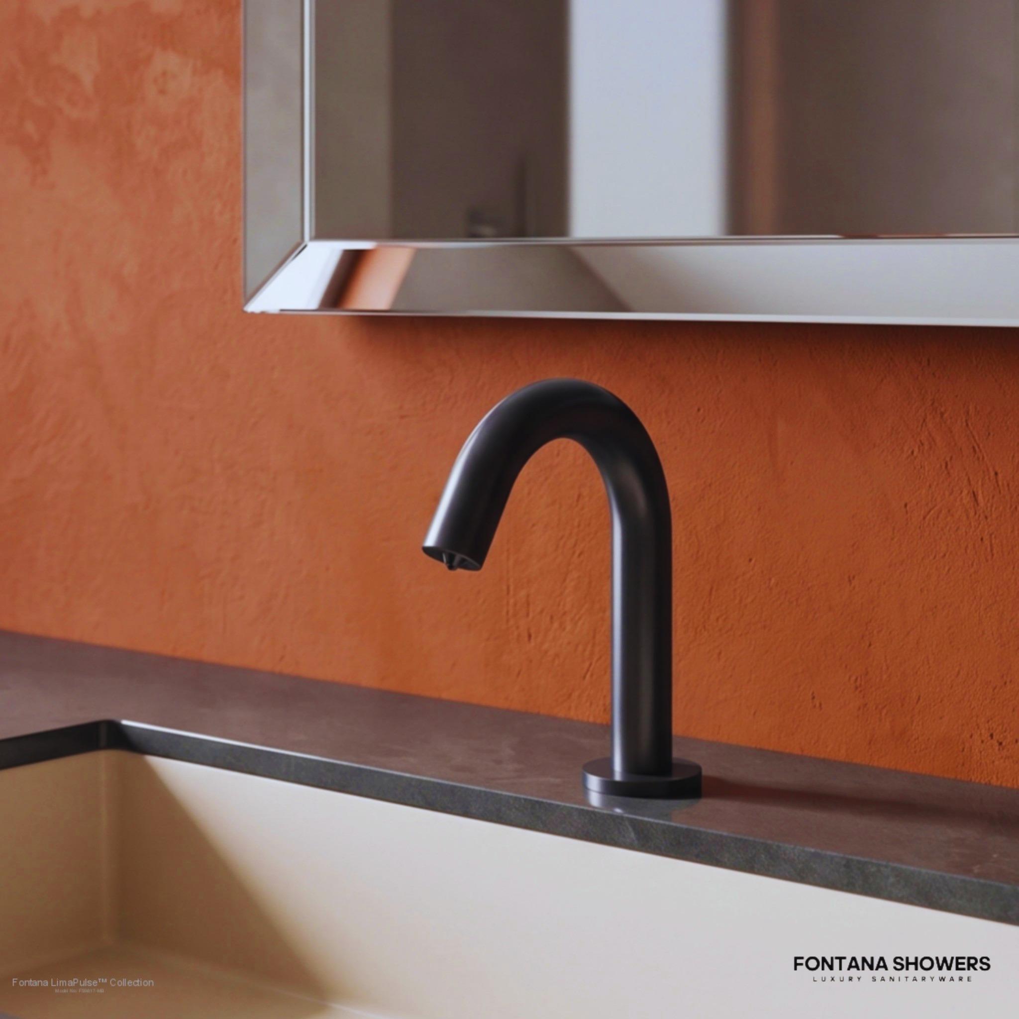 Fontana Lima Matte Black Automatic Touchless Soap Dispenser