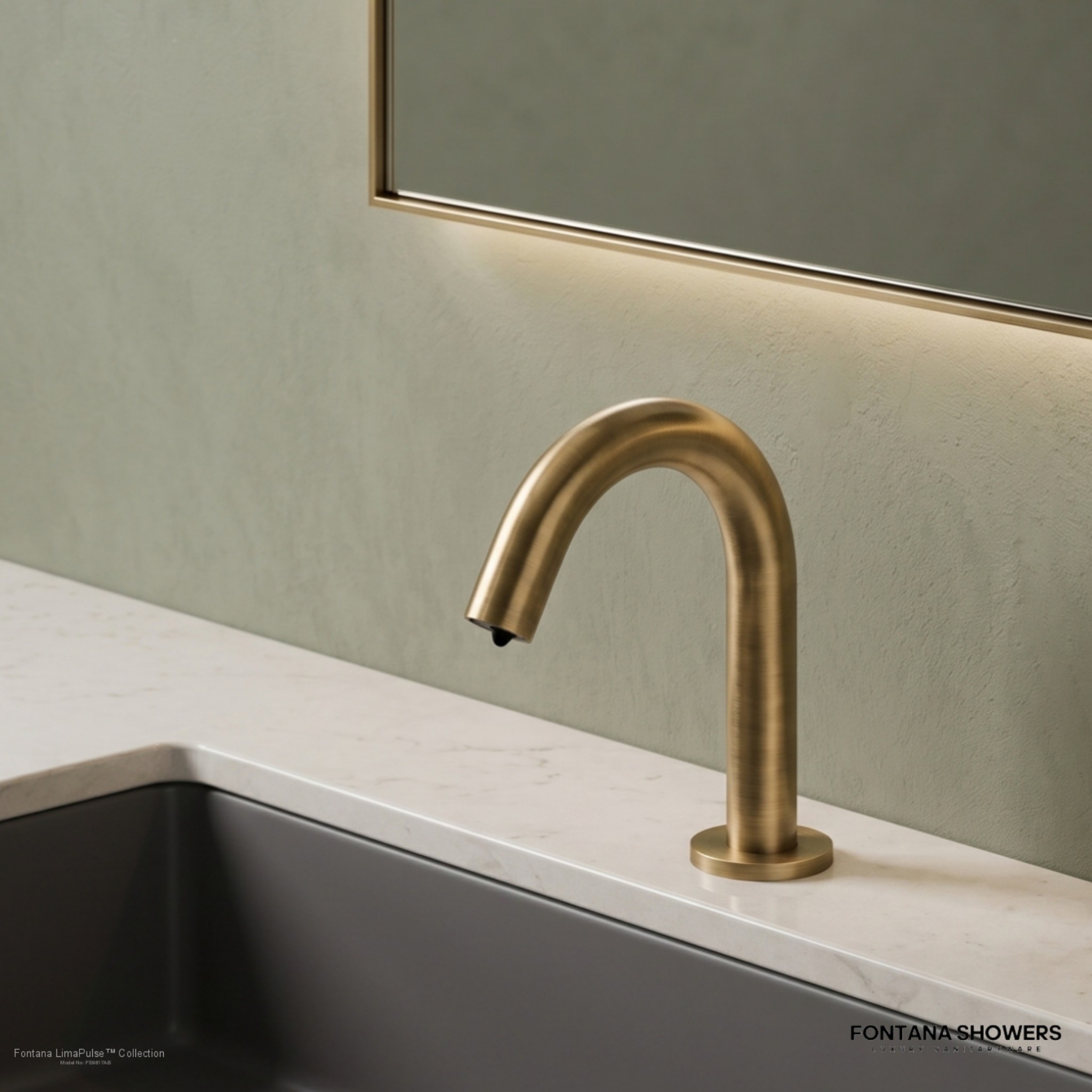 Fontana Lima Antique Brass Automatic Touchless Soap Dispenser