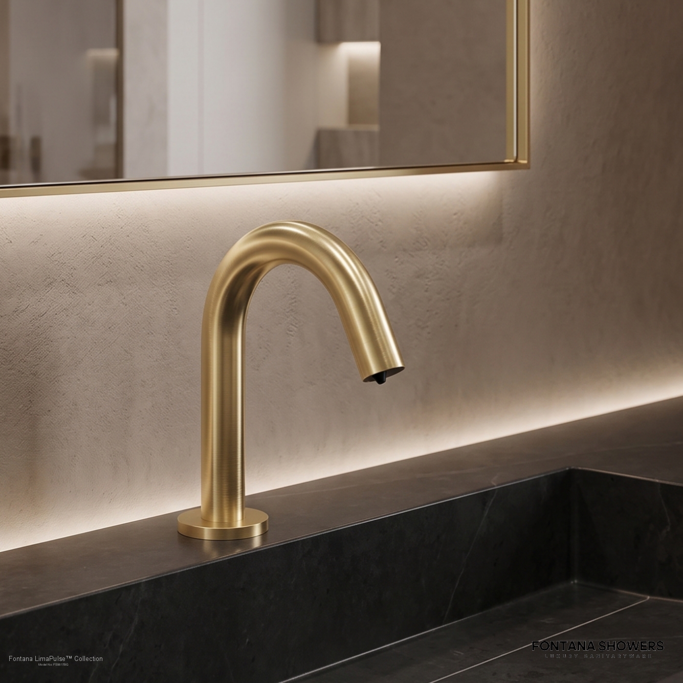 Fontana Lima Brushed Gold Automatic Touchless Soap Dispenser