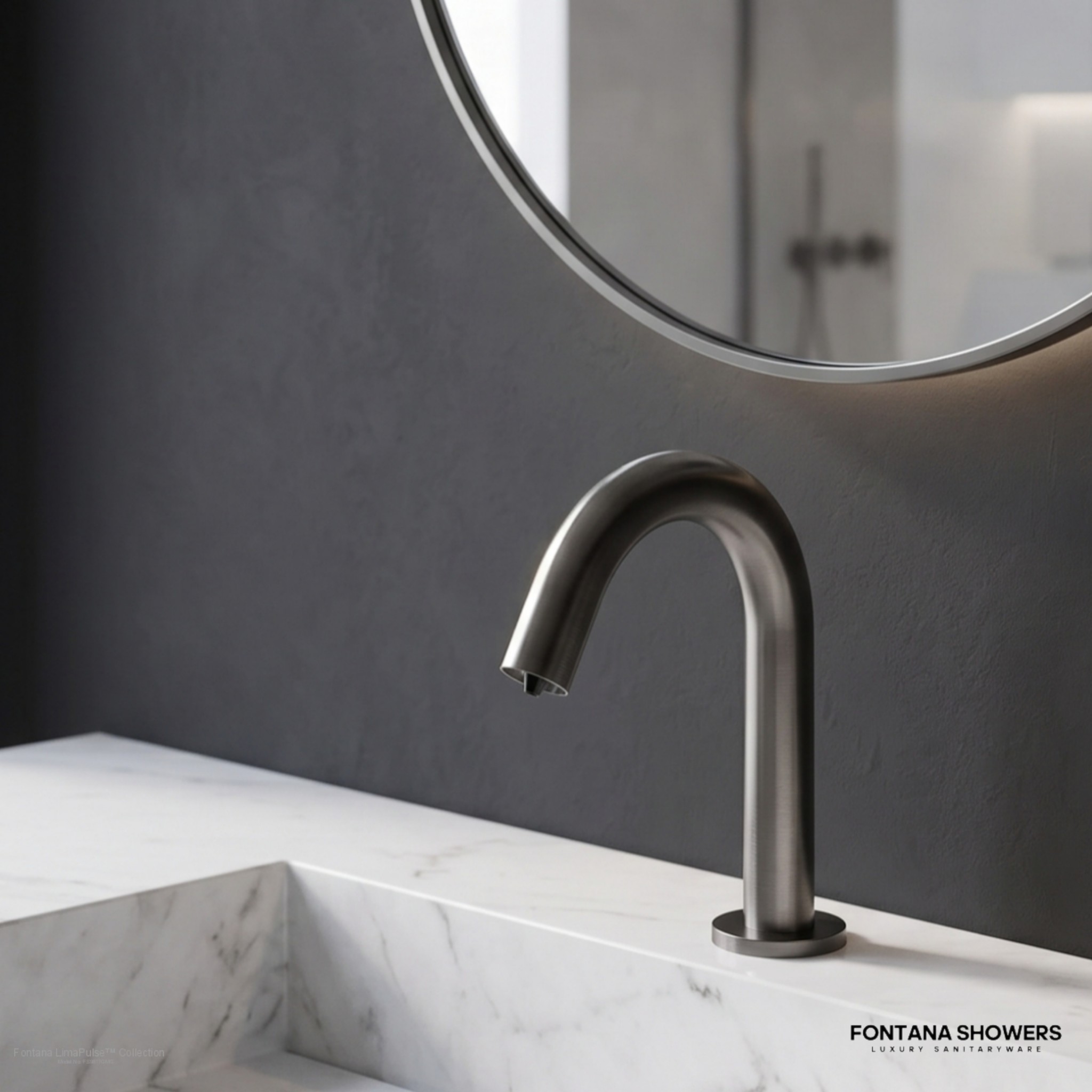 Fontana Lima Gun Metal Gray Automatic Touchless Soap Dispenser