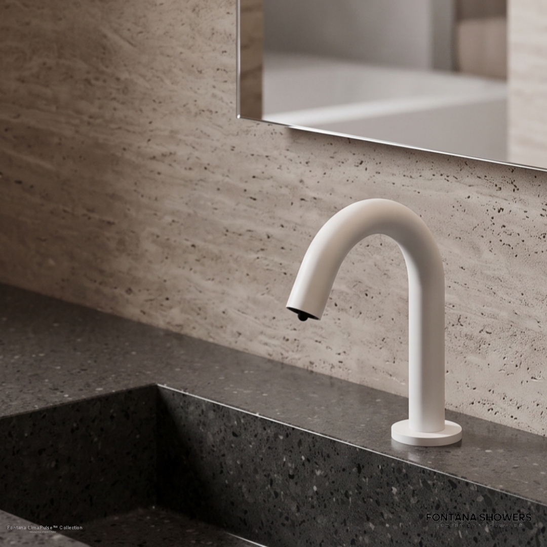 Fontana Lima Matte White Automatic Touchless Soap Dispenser