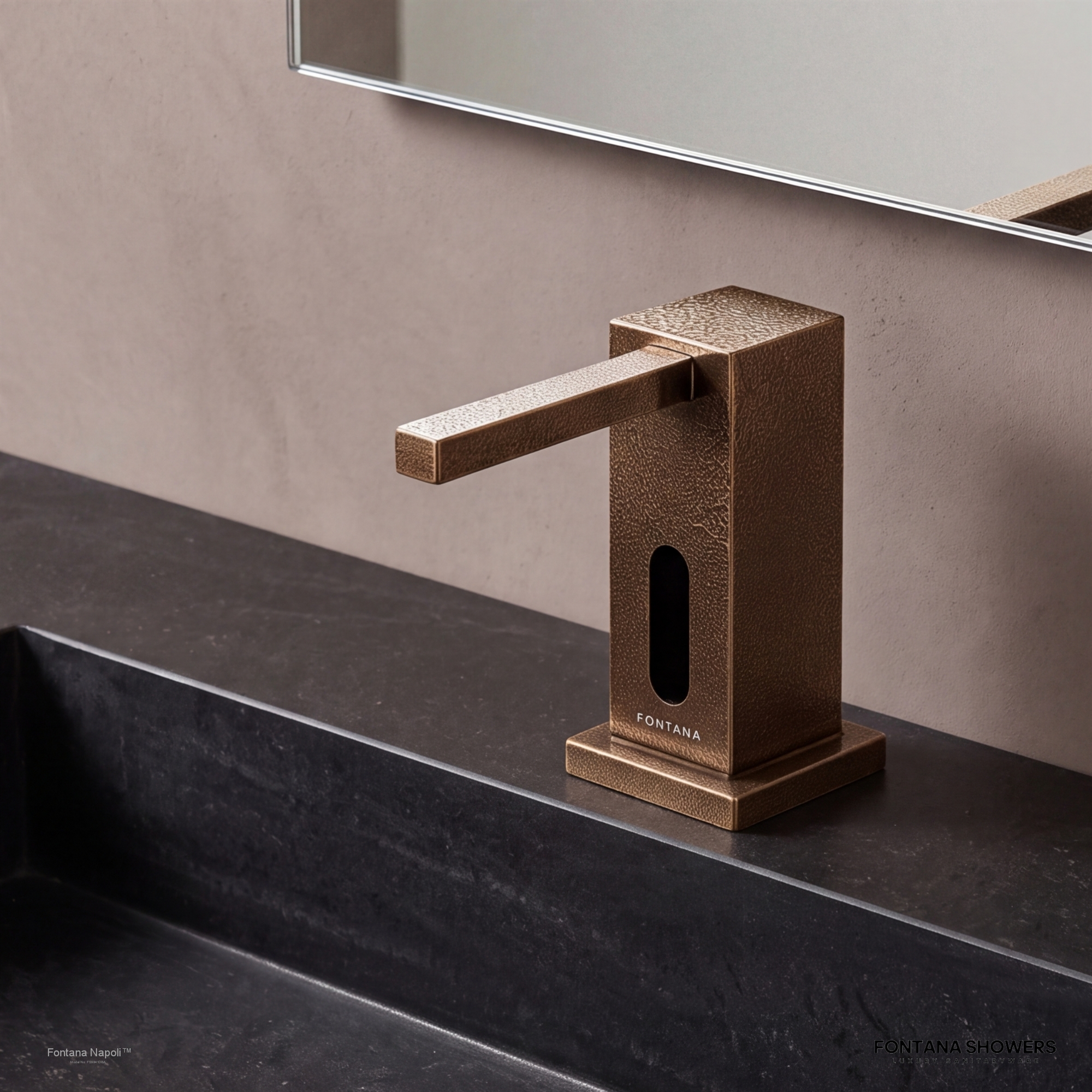 Fontana Dark Brown Antique Touchless Soap Dispenser - FS9841DBA