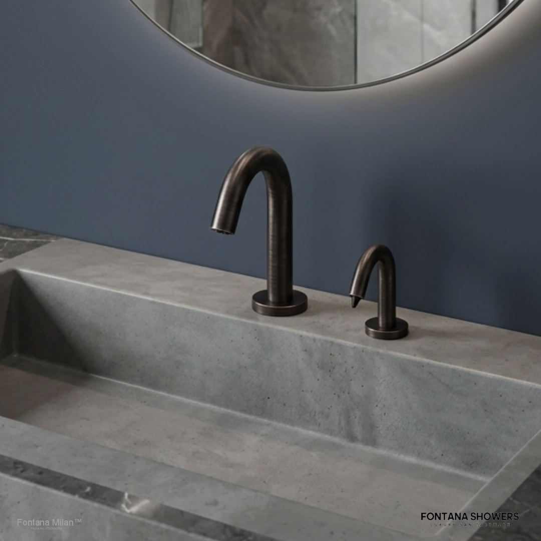 Fontana Milan Oil Rubbed Bronze Sensor Faucet and Automatic Soap Dispenser Set - FS9889ORB