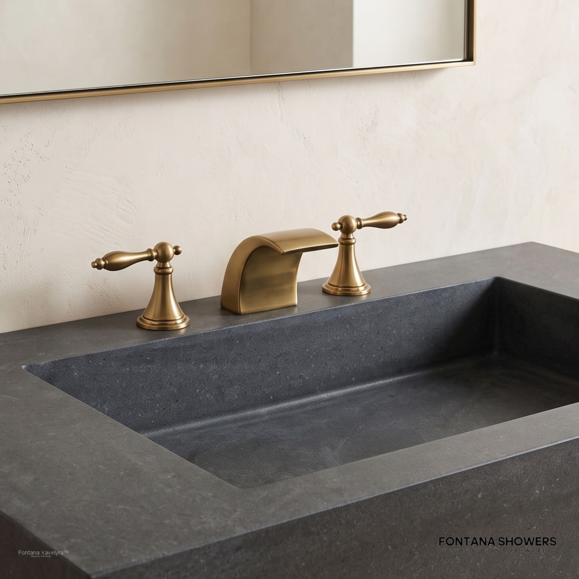 Fontana Xavelyra Antique Brass Waterfall Faucet