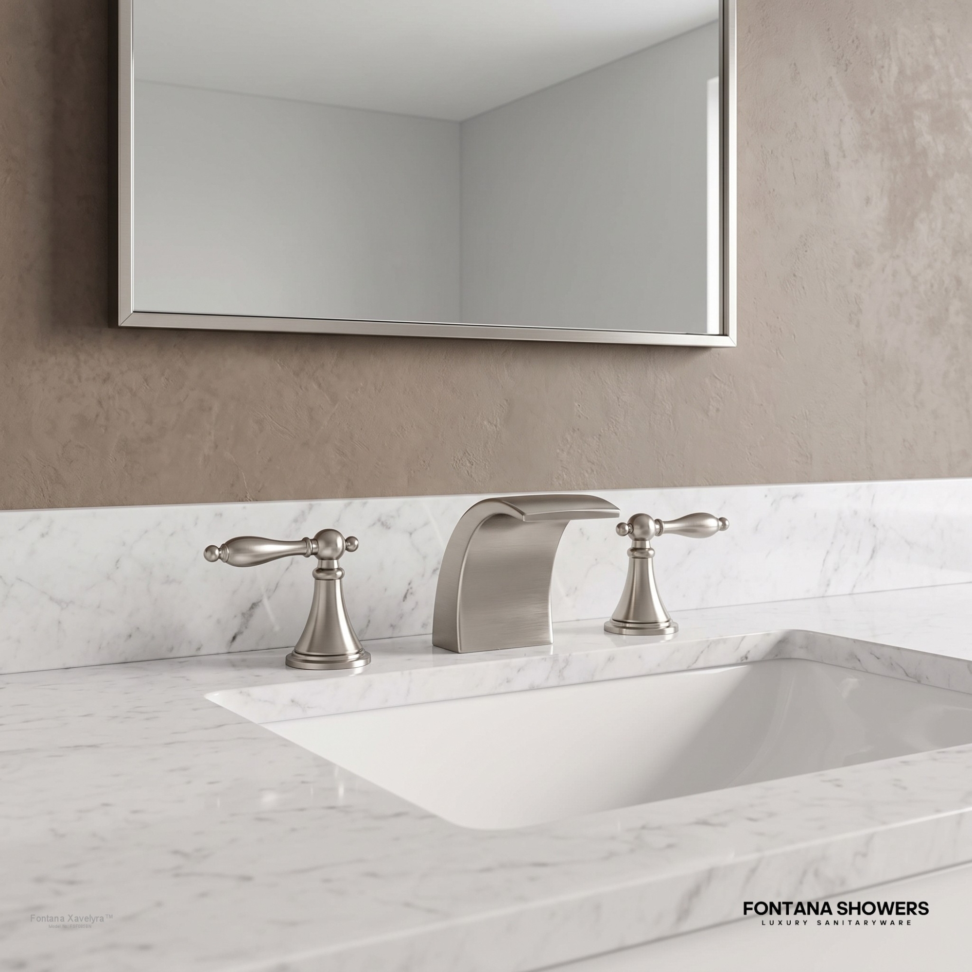 Fontana Xavelyra Brushed Nickel Waterfall Faucet