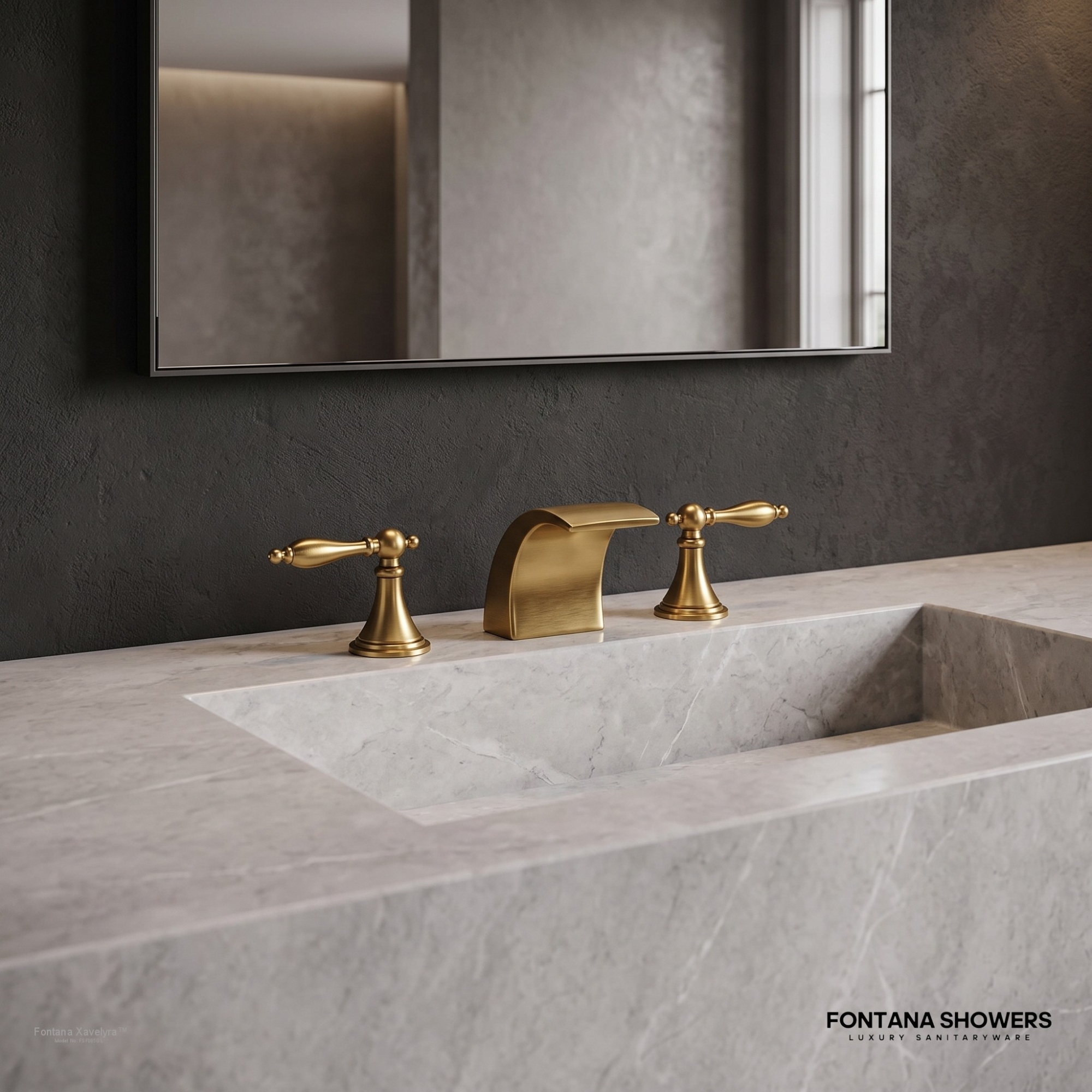 Fontana Xavelyra Gold Waterfall Faucet