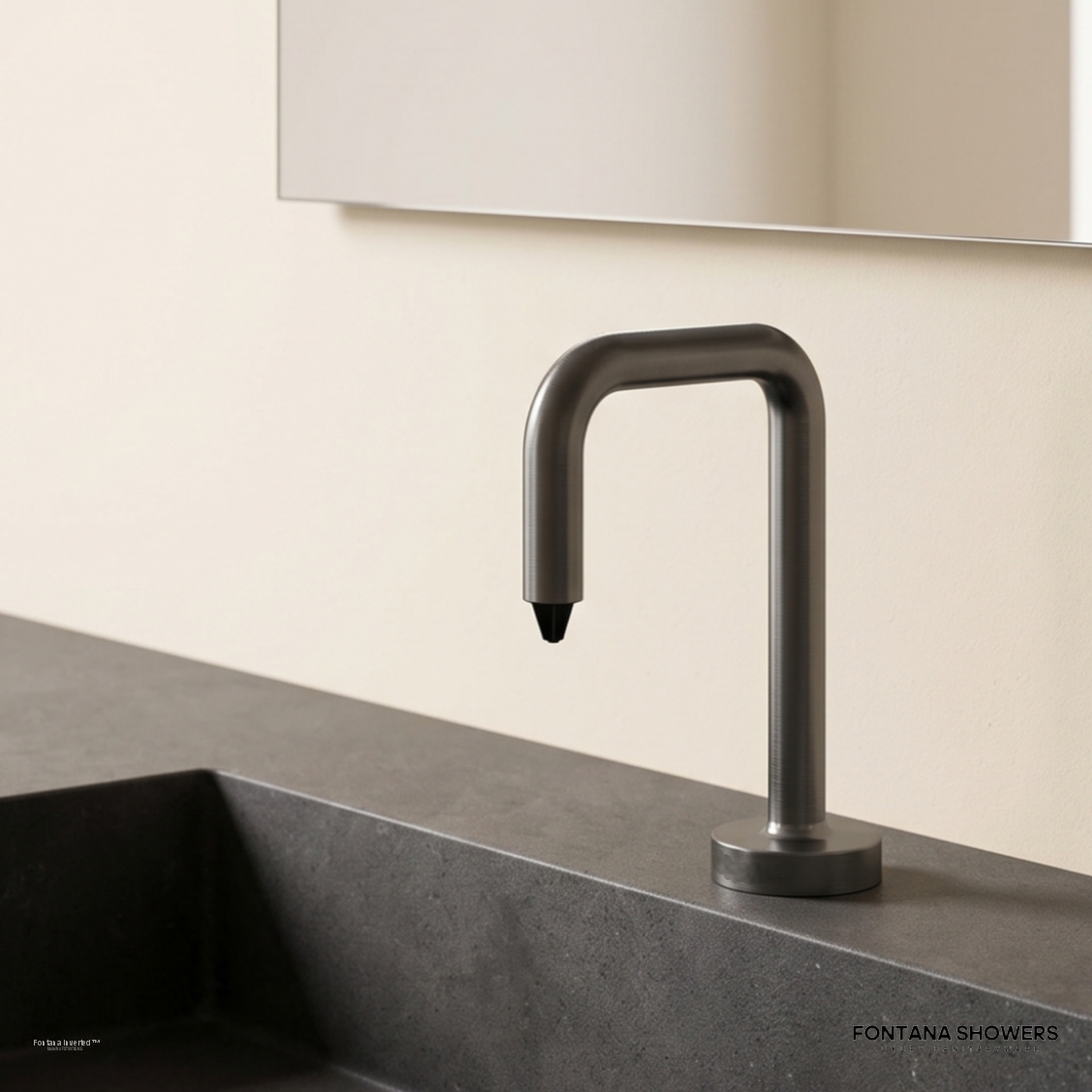 Fontana Inverted Gun Metal Gray Touchless Soap Dispenser