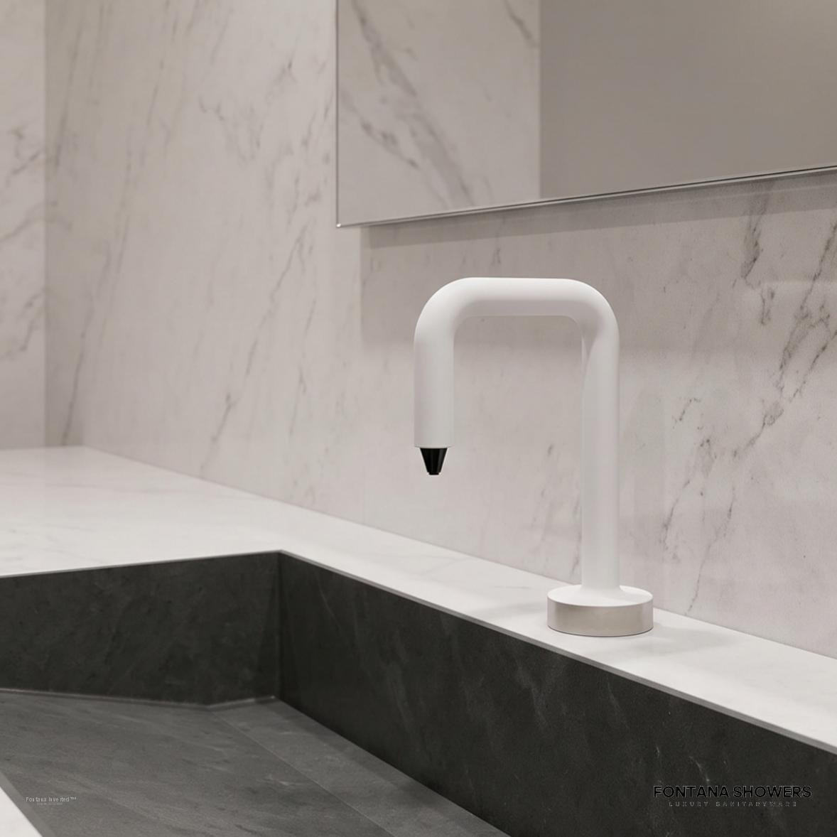 Fontana Inverted Matte White Touchless Soap Dispenser