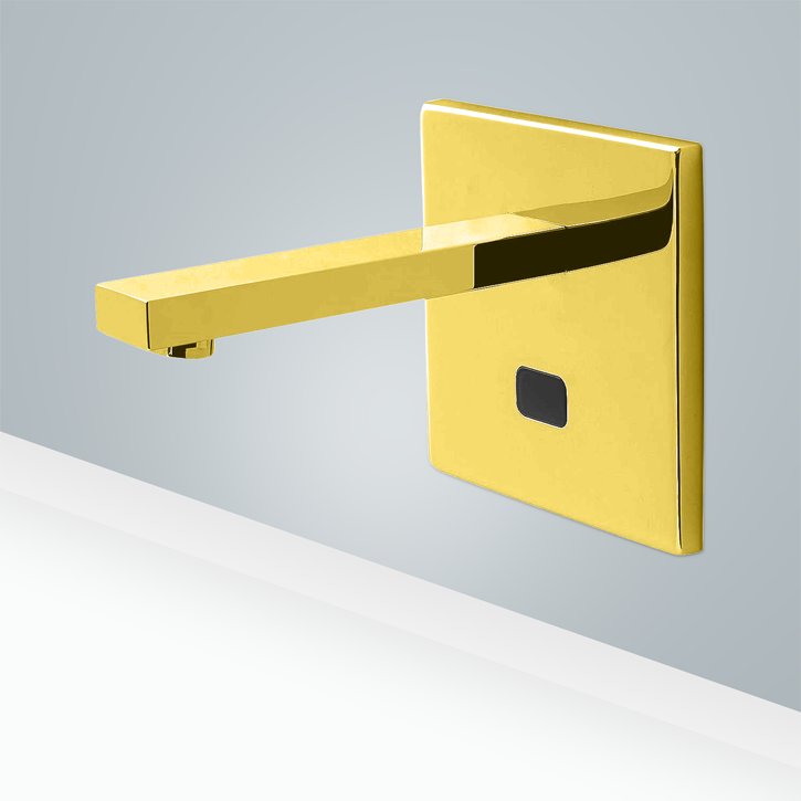 Fontana Commercial Wall Mount XT5 Automatic Touchless Sensor Faucet , Gold Tone