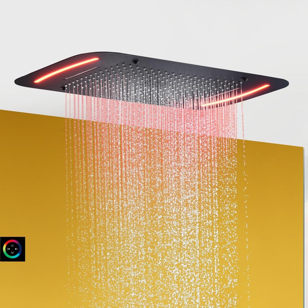 Fontana Le Havre 71x43 Cm Large Bathroom Shower Head With LED Touch Panel Controlled
