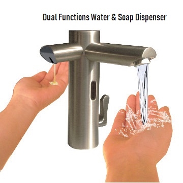 Fontana Commercial Lenox Dual Automatic Sensor Faucet with Sensor Soap Dispenser