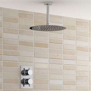 Fontana Lenox Shower Set Shower Ultra Thin Shower Head with Built in Thermostatic Valve Shower Mixer