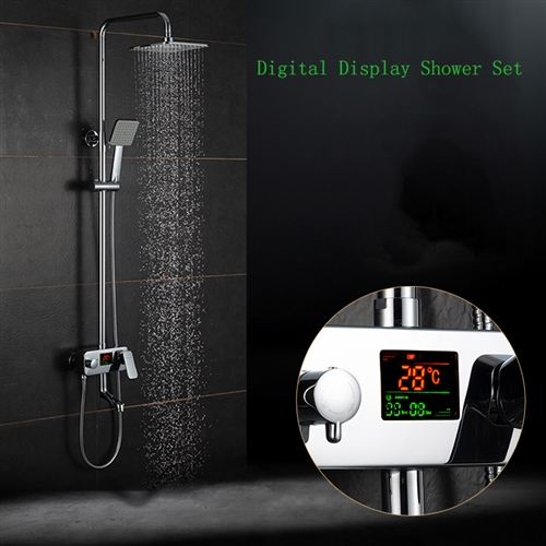 Fontana Lenox Chrome Water Powered Digital Display Shower System